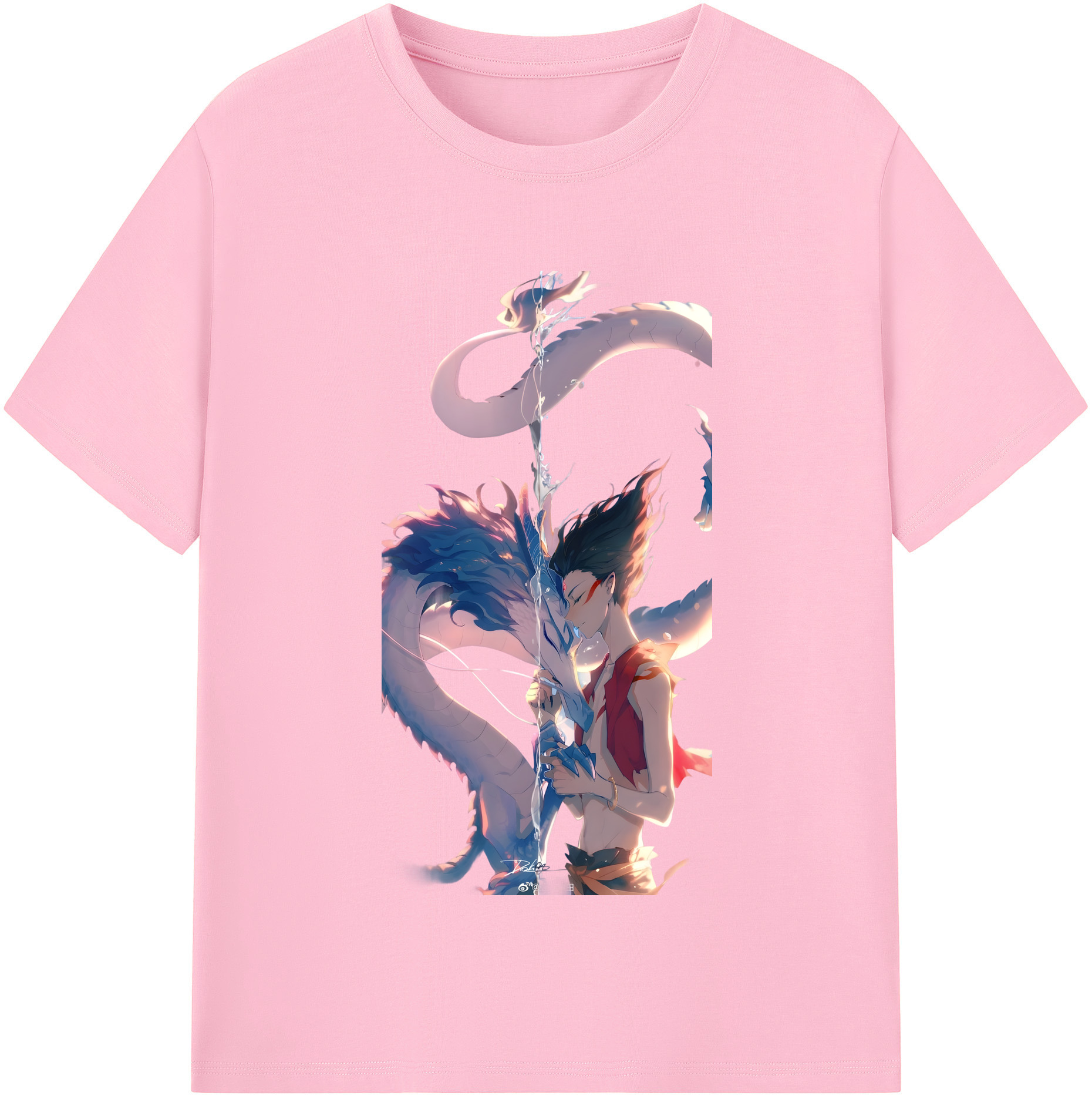 （画像用） Ne Zha 2 ナタ 魔童の大暴れ 綿100％半袖Tシャツ（フロントプリント）