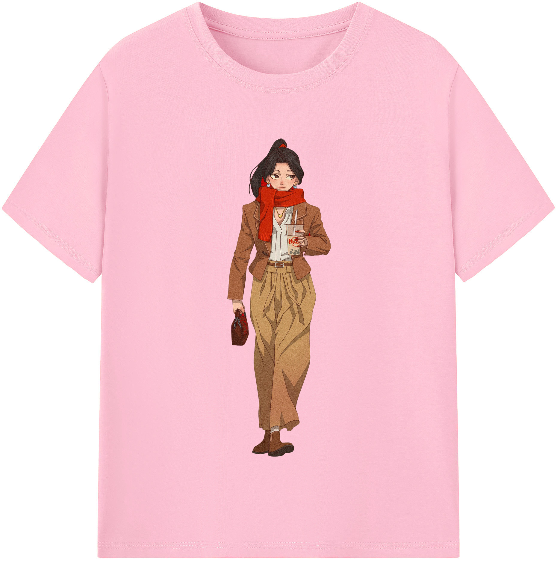 （画像用） Ne Zha 2 ナタ 魔童の大暴れ 綿100％半袖Tシャツ（フロントプリント）