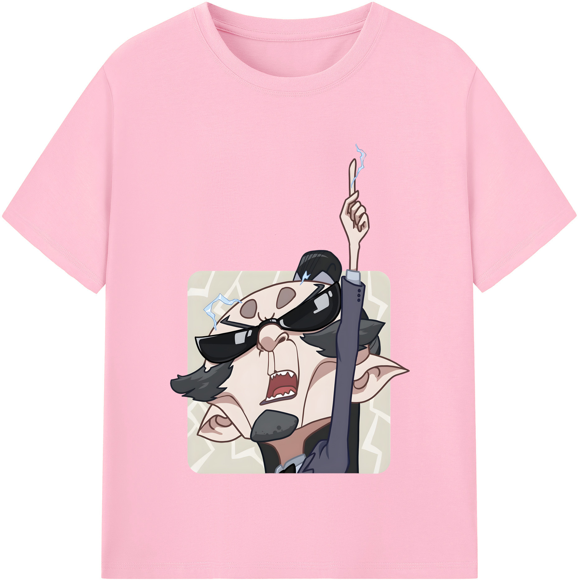 （画像用） Ne Zha 2 ナタ 魔童の大暴れ 綿100％半袖Tシャツ（フロントプリント）