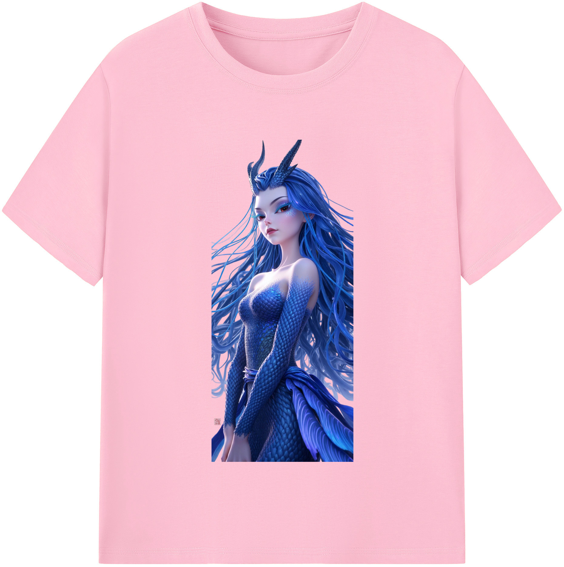 （画像用） Ne Zha 2 ナタ 魔童の大暴れ 綿100％半袖Tシャツ（フロントプリント）