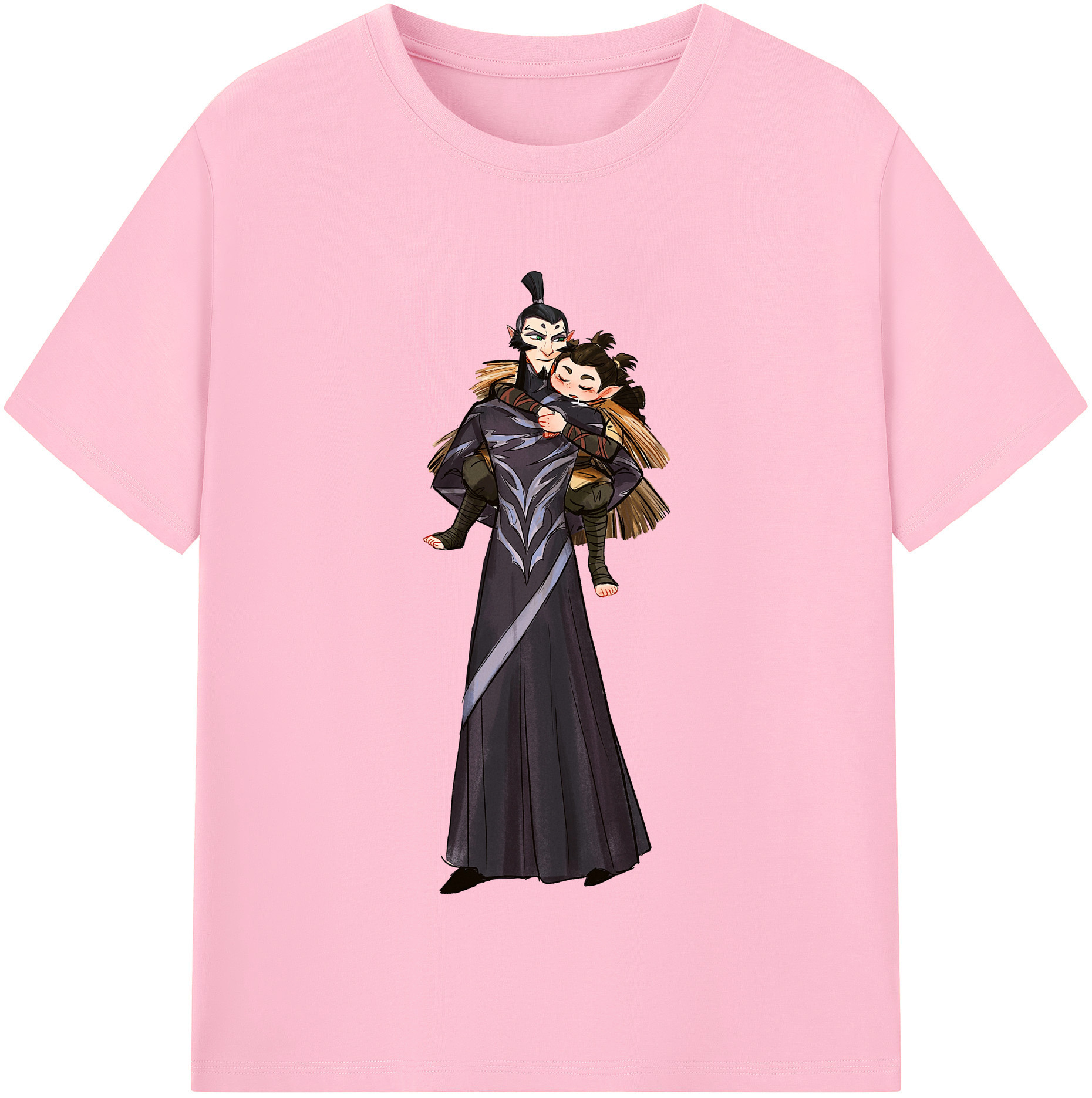 （画像用） Ne Zha 2 ナタ 魔童の大暴れ 綿100％半袖Tシャツ（フロントプリント）