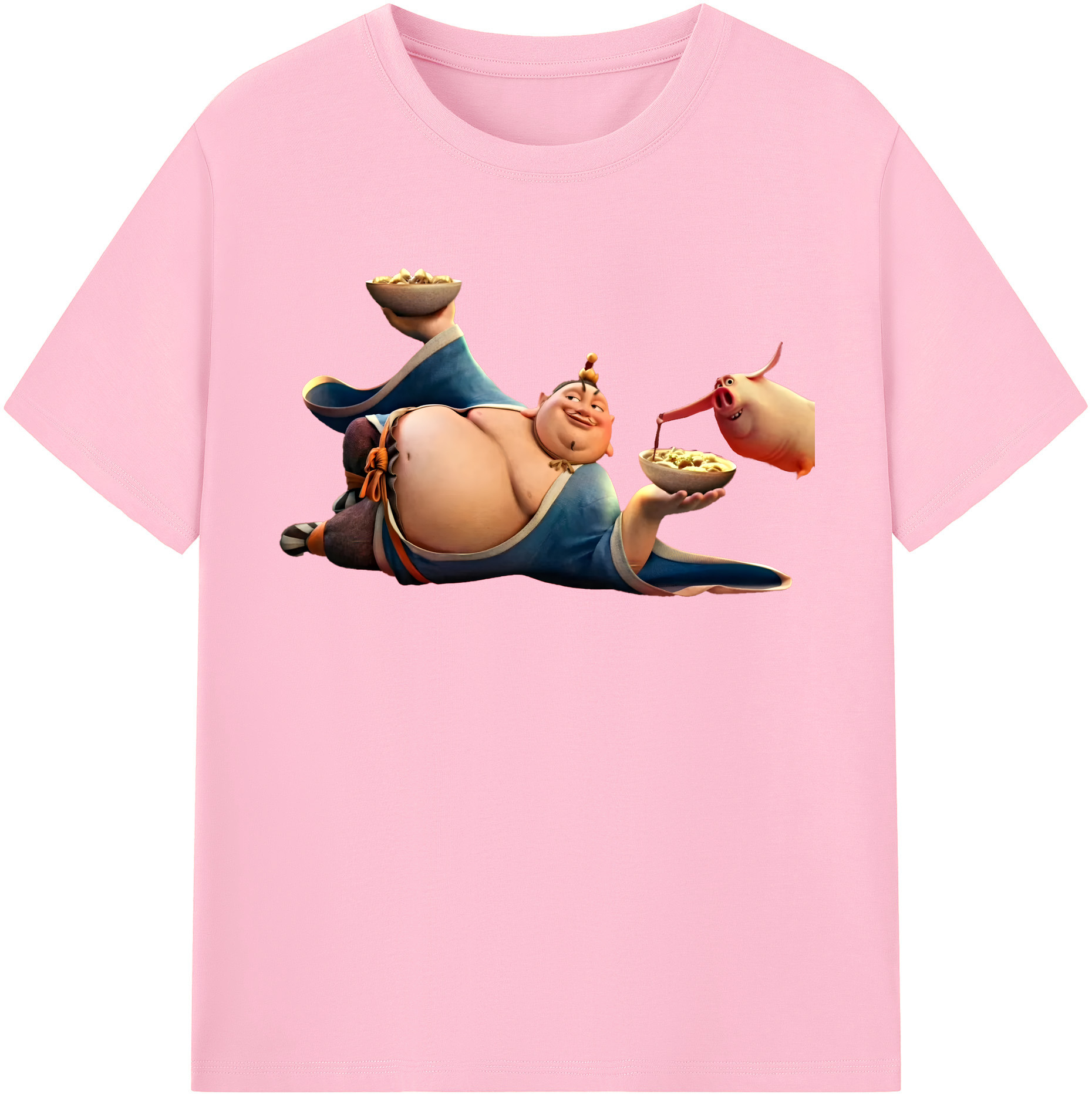 （画像用） Ne Zha 2 ナタ 魔童の大暴れ 綿100％半袖Tシャツ（フロントプリント）