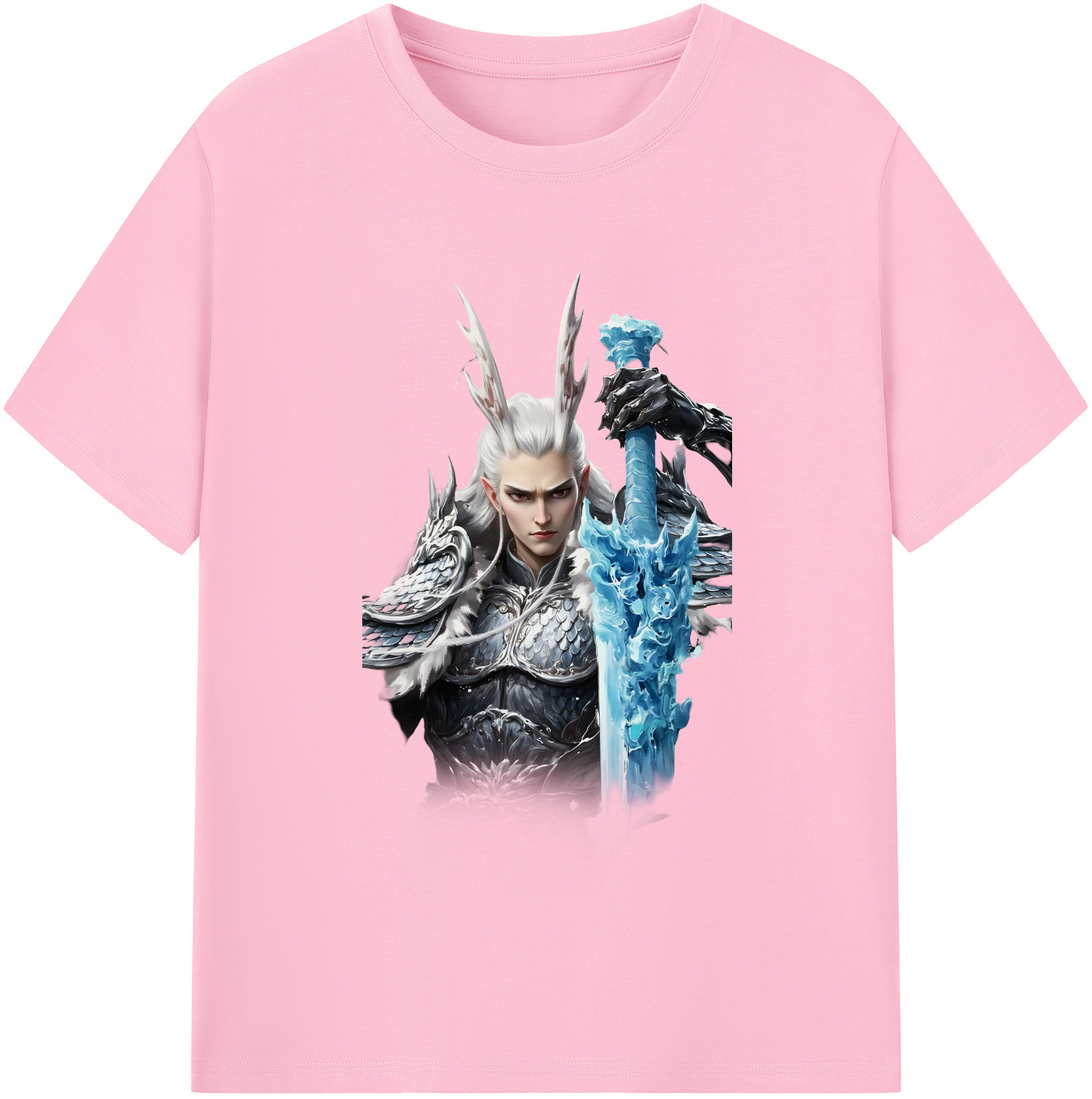 （画像用） Ne Zha 2 ナタ 魔童の大暴れ 綿100％半袖Tシャツ（フロントプリント）