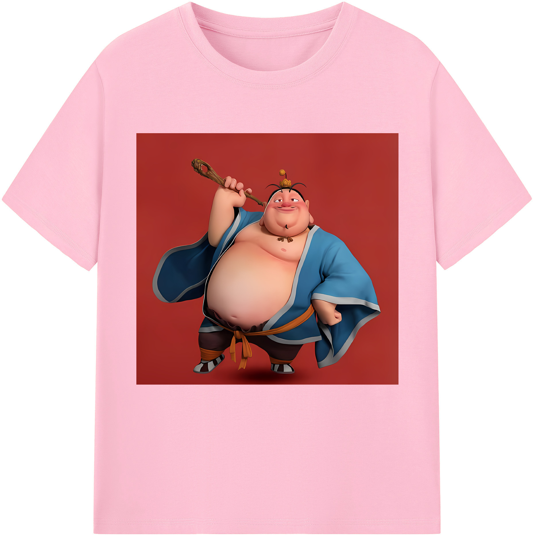 （画像用） Ne Zha 2 ナタ 魔童の大暴れ 綿100％半袖Tシャツ（フロントプリント）