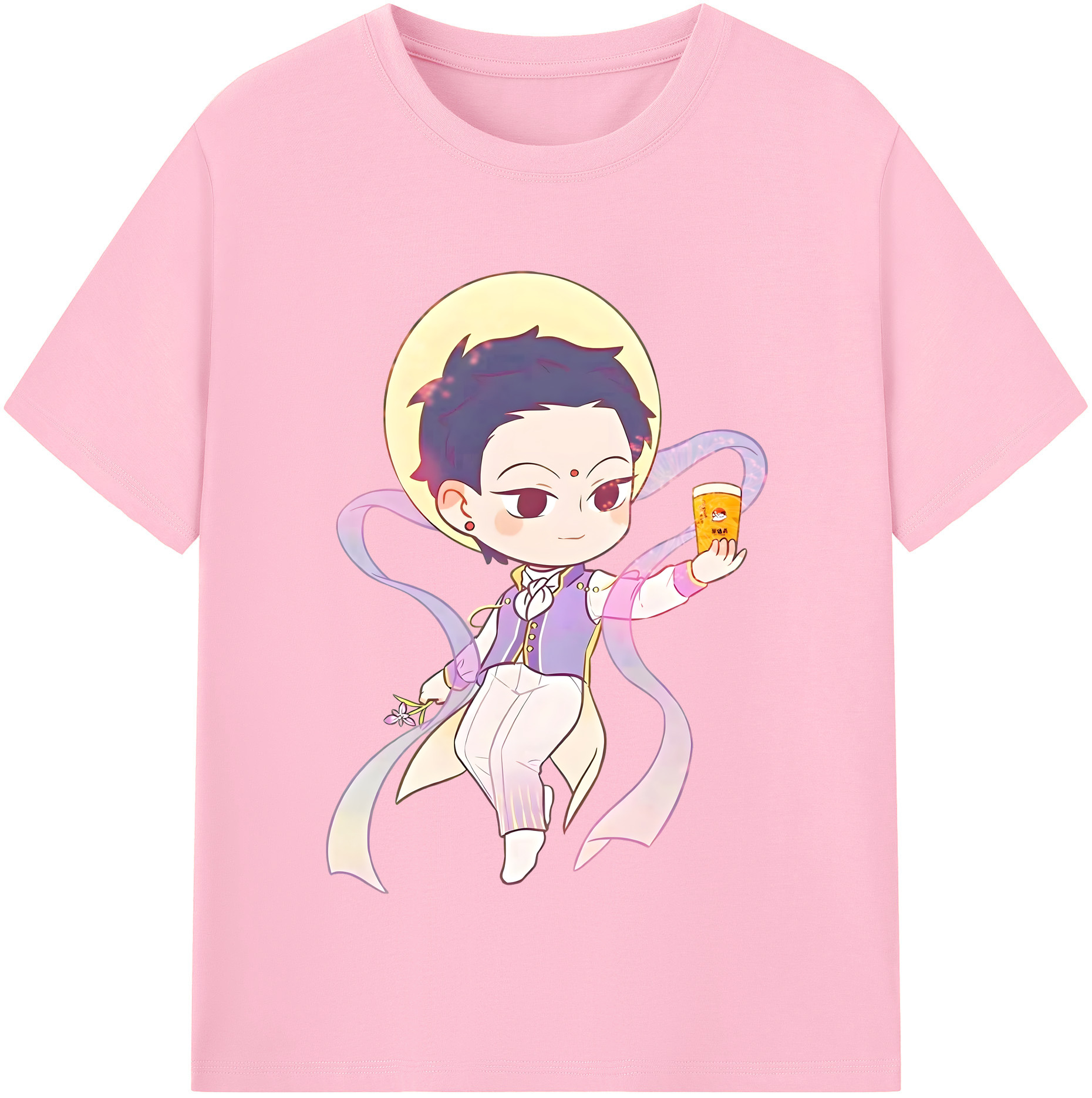 （画像用） Ne Zha 2 ナタ 魔童の大暴れ 綿100％半袖Tシャツ（フロントプリント）