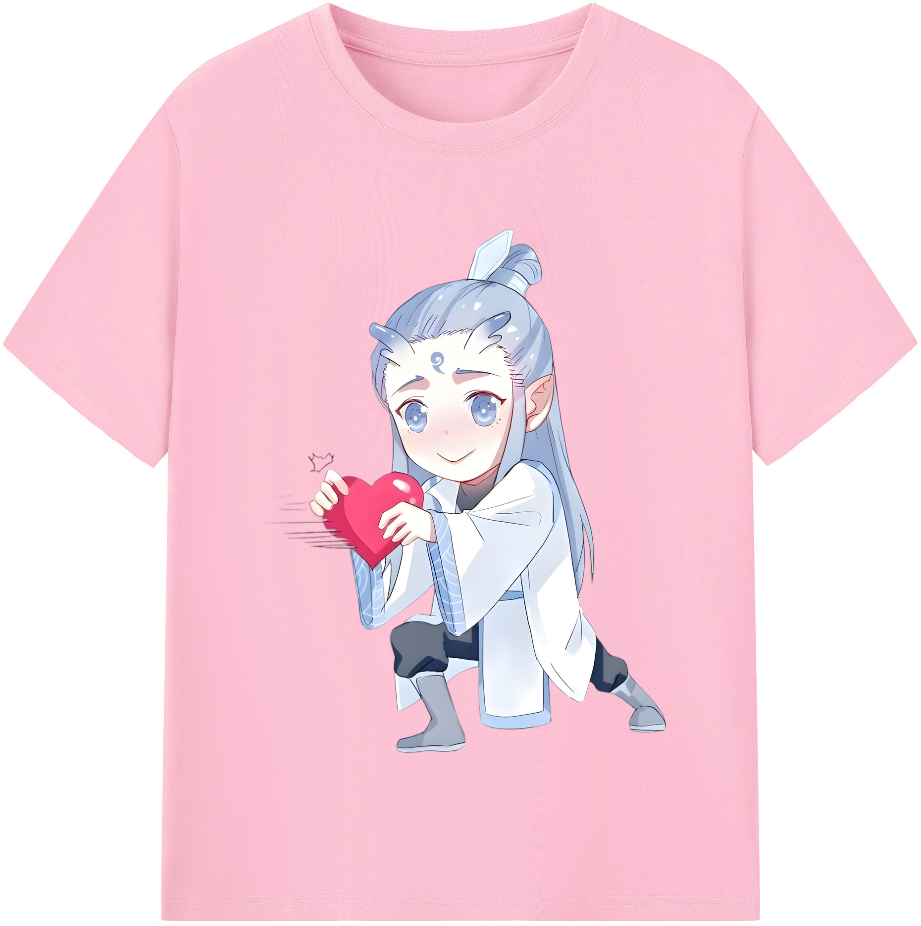 （画像用） Ne Zha 2 ナタ 魔童の大暴れ 綿100％半袖Tシャツ（フロントプリント）