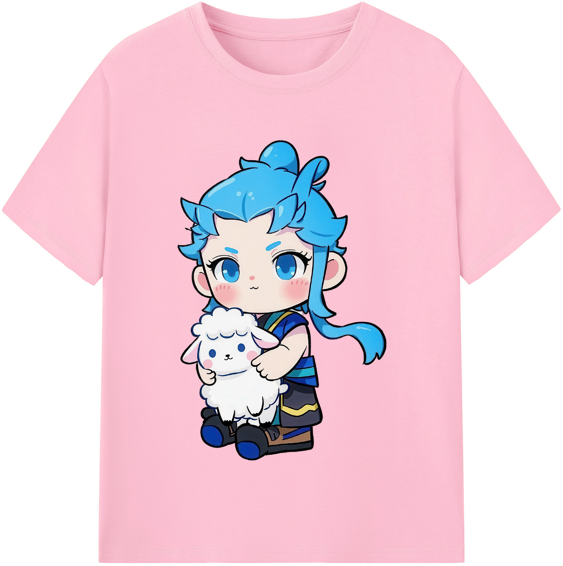 （画像用） Ne Zha 2 ナタ 魔童の大暴れ 綿100％半袖Tシャツ（フロントプリント）