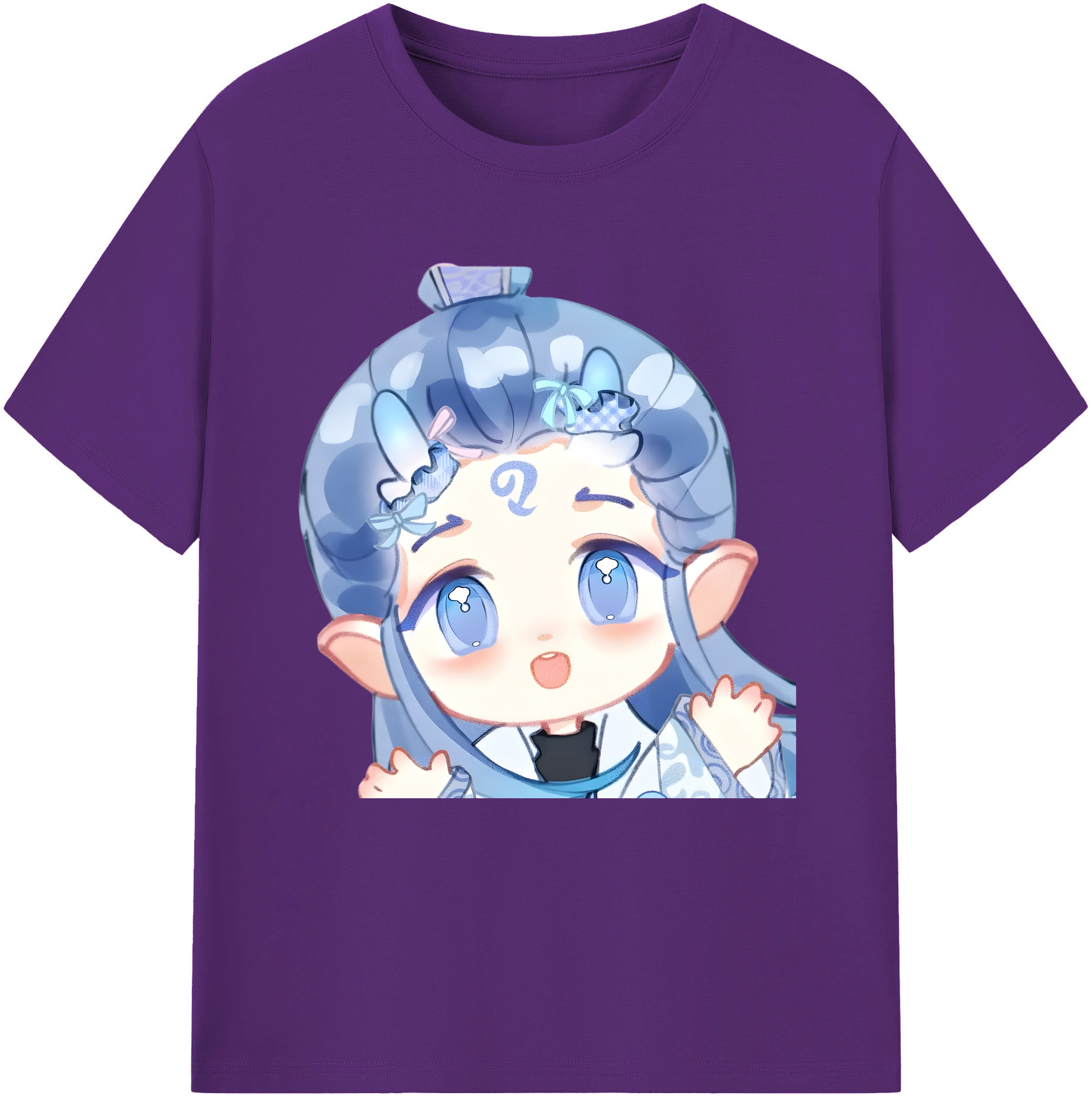 （画像用） Ne Zha 2 ナタ 魔童の大暴れ 綿100％半袖Tシャツ（フロントプリント）