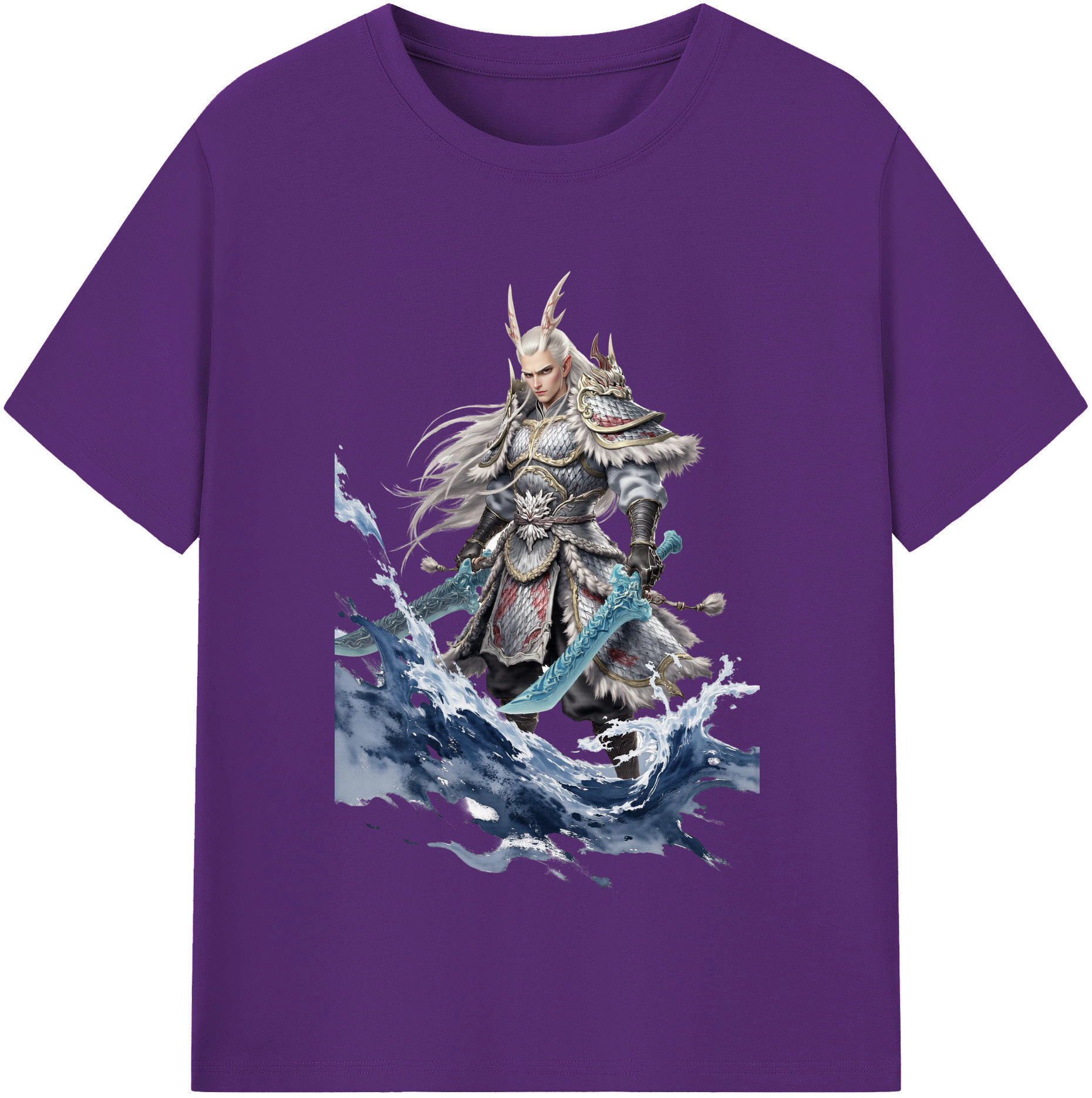 （画像用） Ne Zha 2 ナタ 魔童の大暴れ 綿100％半袖Tシャツ（フロントプリント）