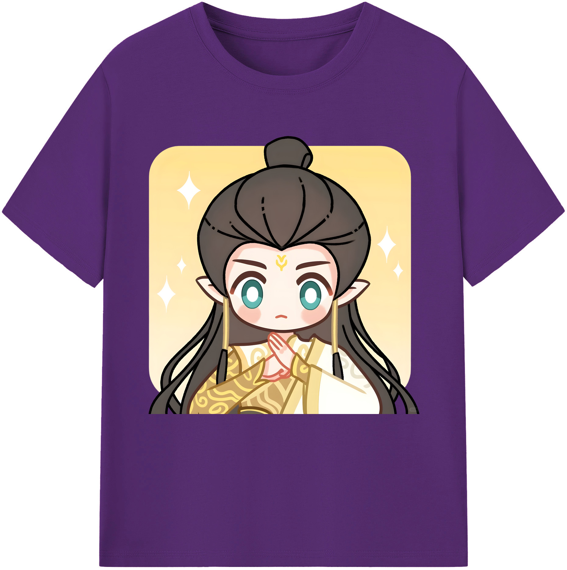 （画像用） Ne Zha 2 ナタ 魔童の大暴れ 綿100％半袖Tシャツ（フロントプリント）