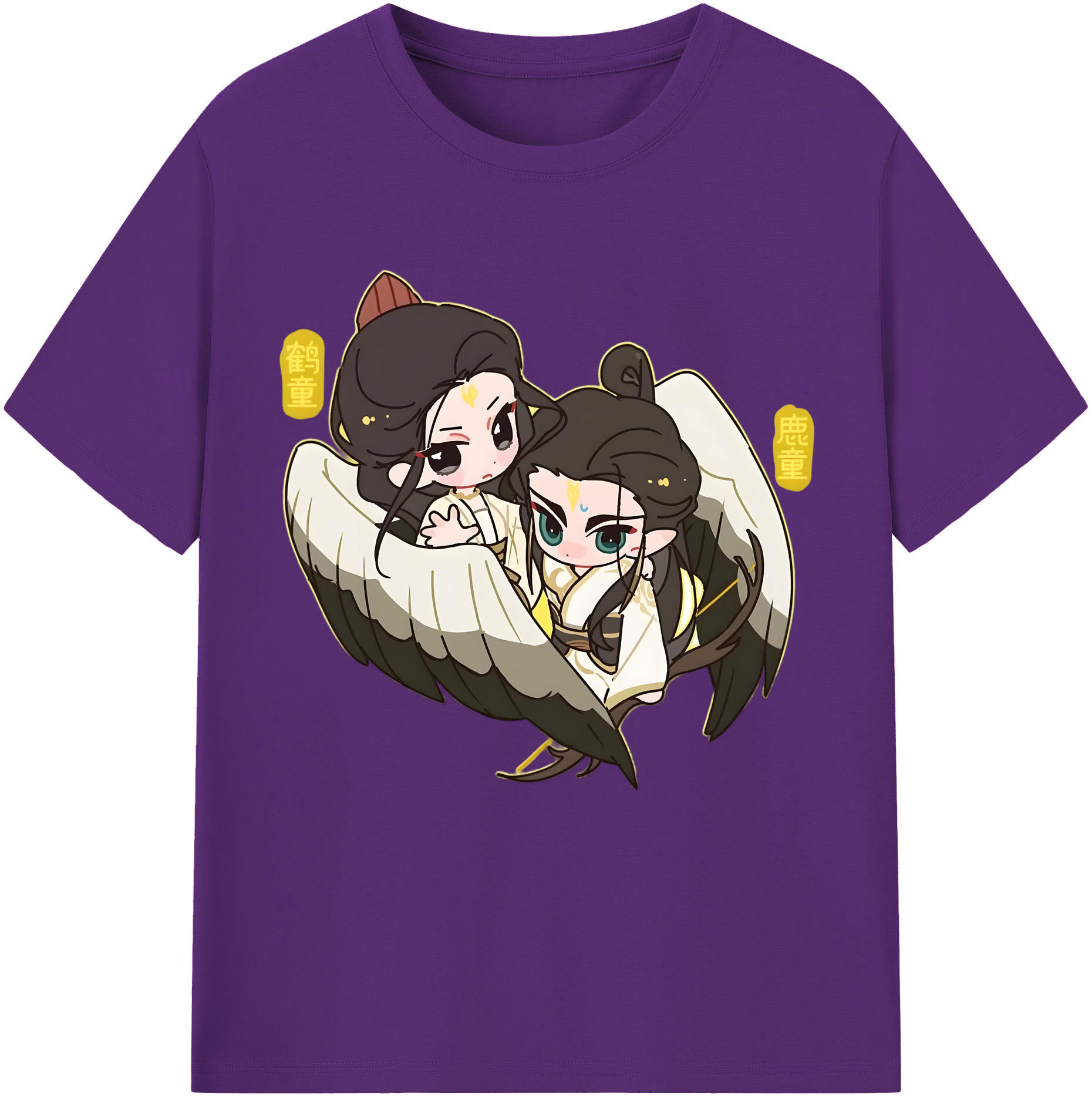 （画像用） Ne Zha 2 ナタ 魔童の大暴れ 綿100％半袖Tシャツ（フロントプリント）