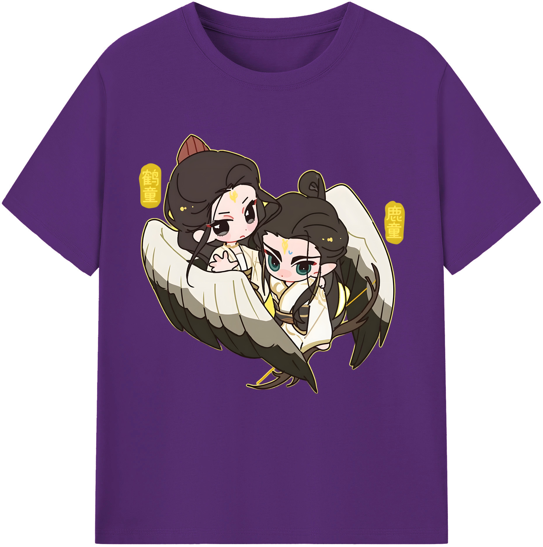 （画像用） Ne Zha 2 ナタ 魔童の大暴れ 綿100％半袖Tシャツ（フロントプリント）