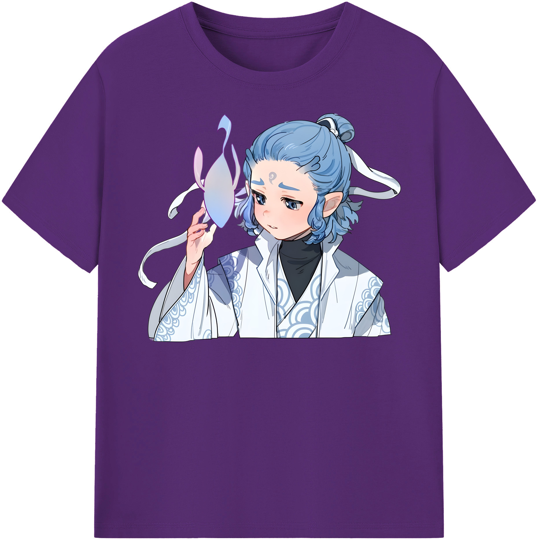 （画像用） Ne Zha 2 ナタ 魔童の大暴れ 綿100％半袖Tシャツ（フロントプリント）