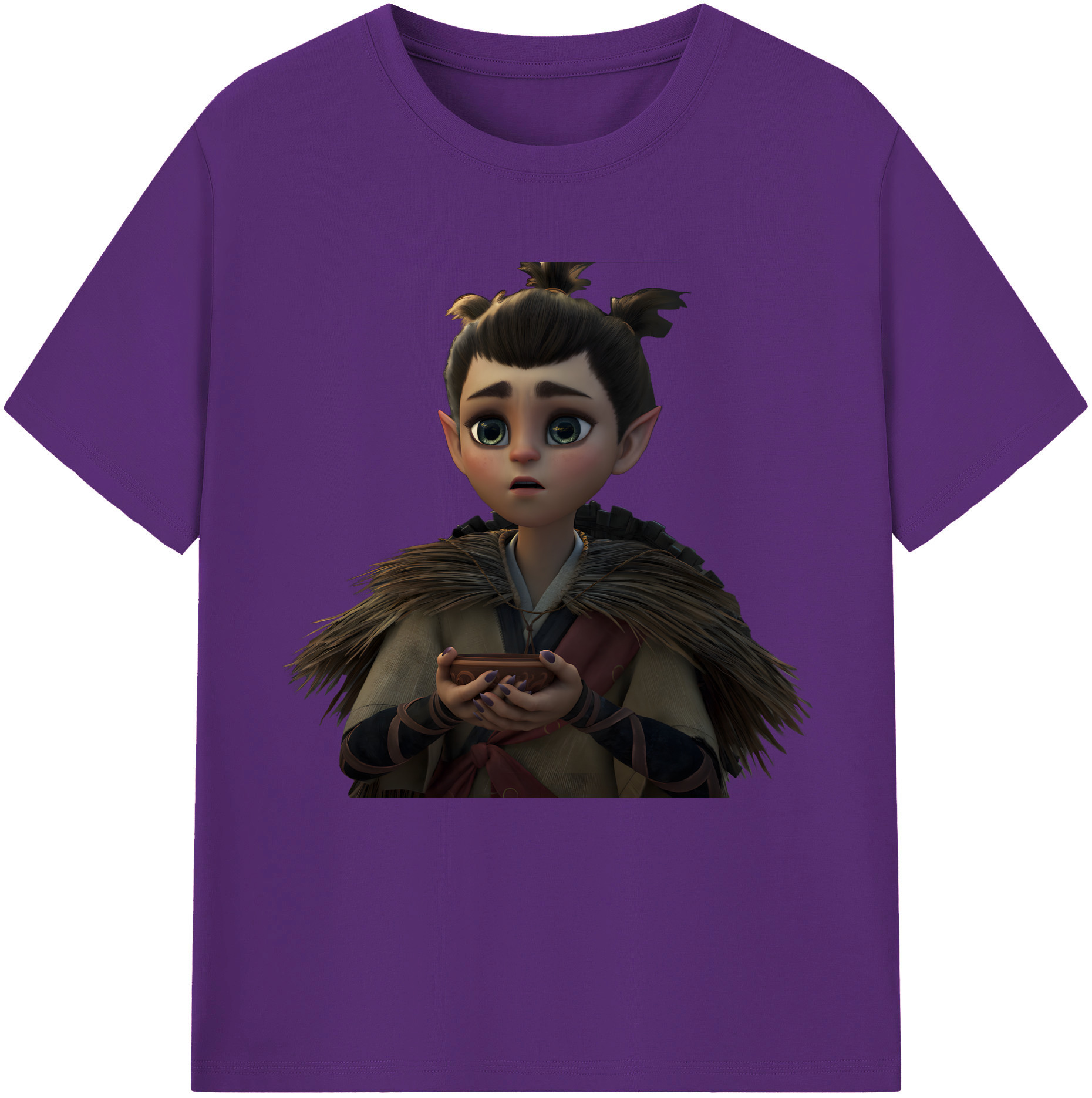 （画像用） Ne Zha 2 ナタ 魔童の大暴れ 綿100％半袖Tシャツ（フロントプリント）