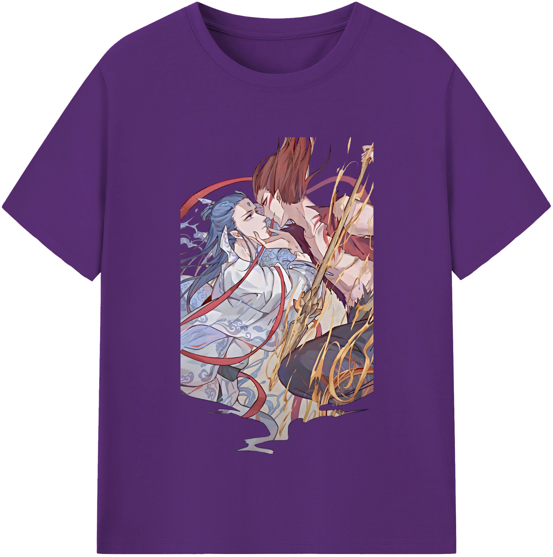 （画像用） Ne Zha 2 ナタ 魔童の大暴れ 綿100％半袖Tシャツ（フロントプリント）