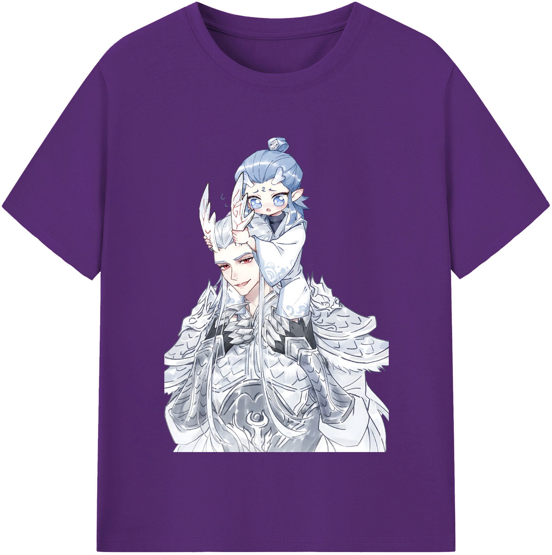 （画像用） Ne Zha 2 ナタ 魔童の大暴れ 綿100％半袖Tシャツ（フロントプリント）