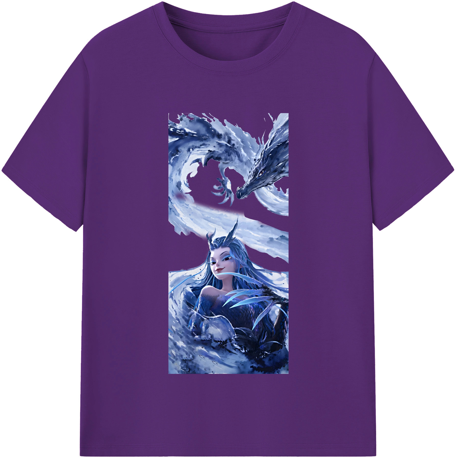 （画像用） Ne Zha 2 ナタ 魔童の大暴れ 綿100％半袖Tシャツ（フロントプリント）
