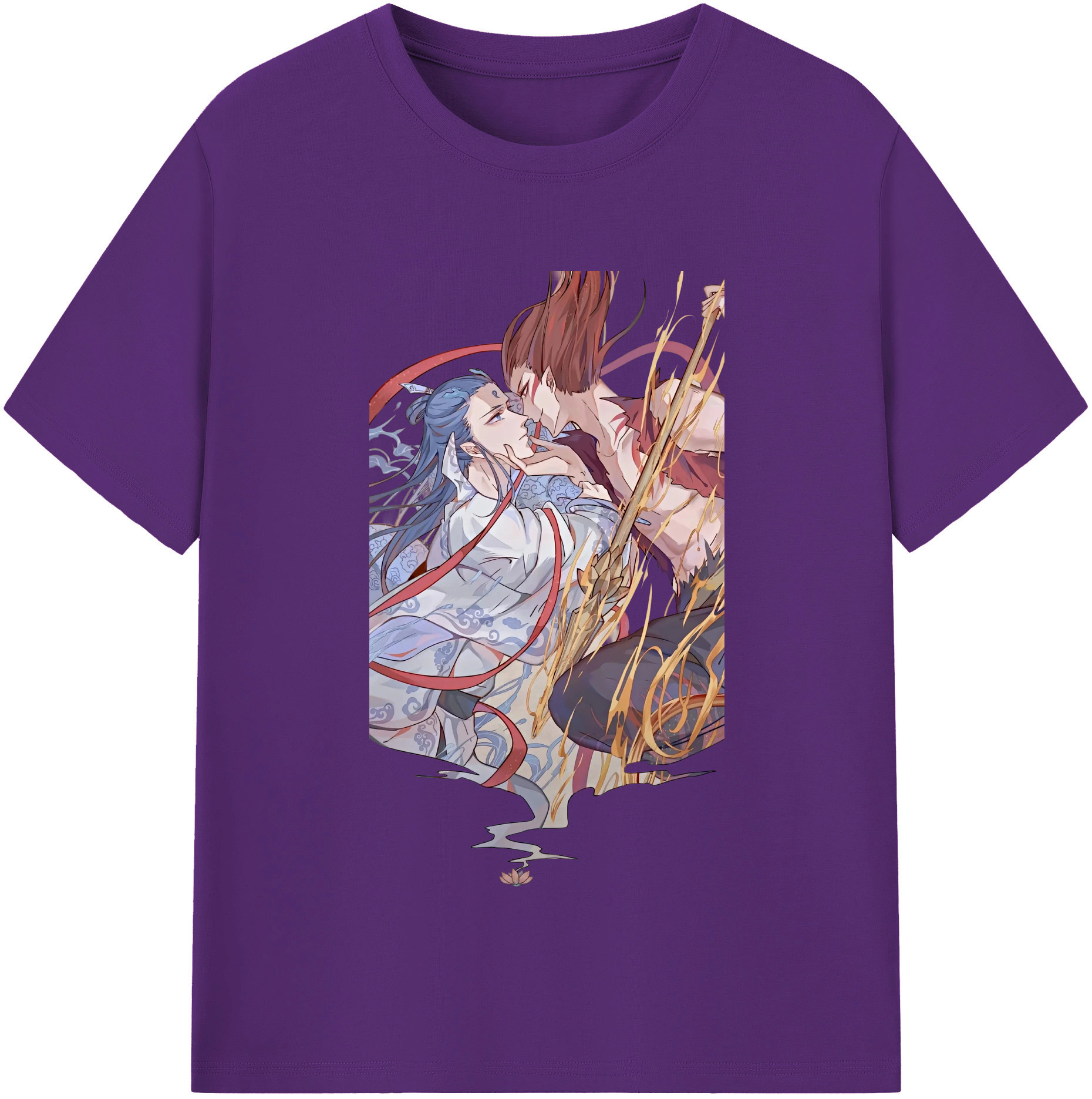 （画像用） Ne Zha 2 ナタ 魔童の大暴れ 綿100％半袖Tシャツ（フロントプリント）