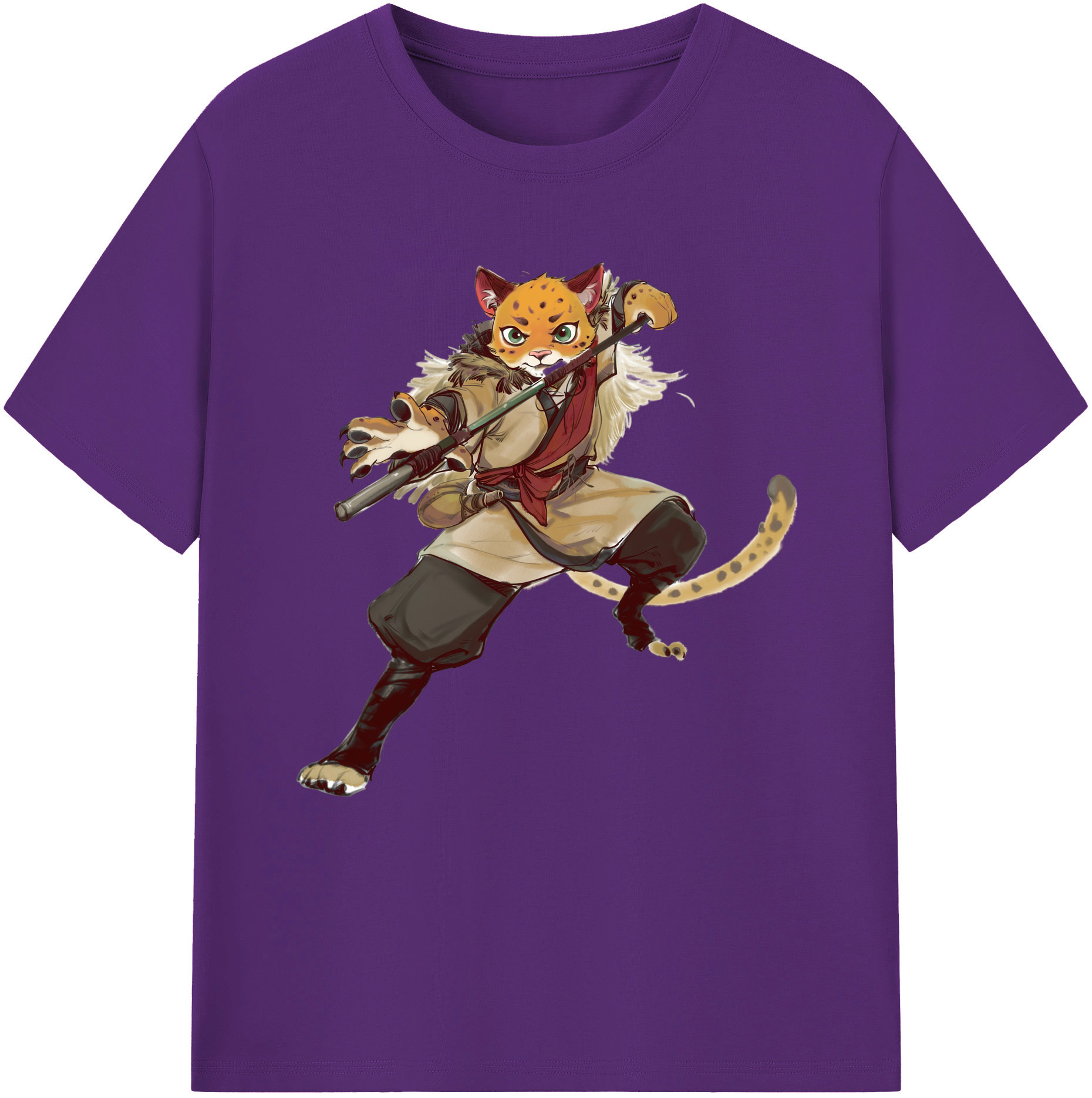 （画像用） Ne Zha 2 ナタ 魔童の大暴れ 綿100％半袖Tシャツ（フロントプリント）