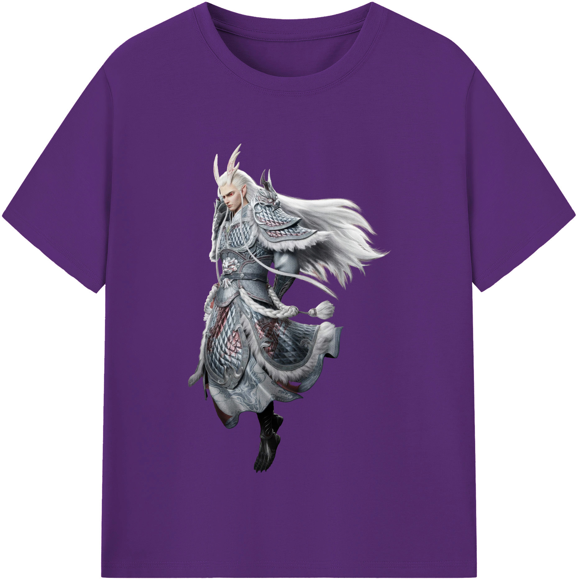 （画像用） Ne Zha 2 ナタ 魔童の大暴れ 綿100％半袖Tシャツ（フロントプリント）