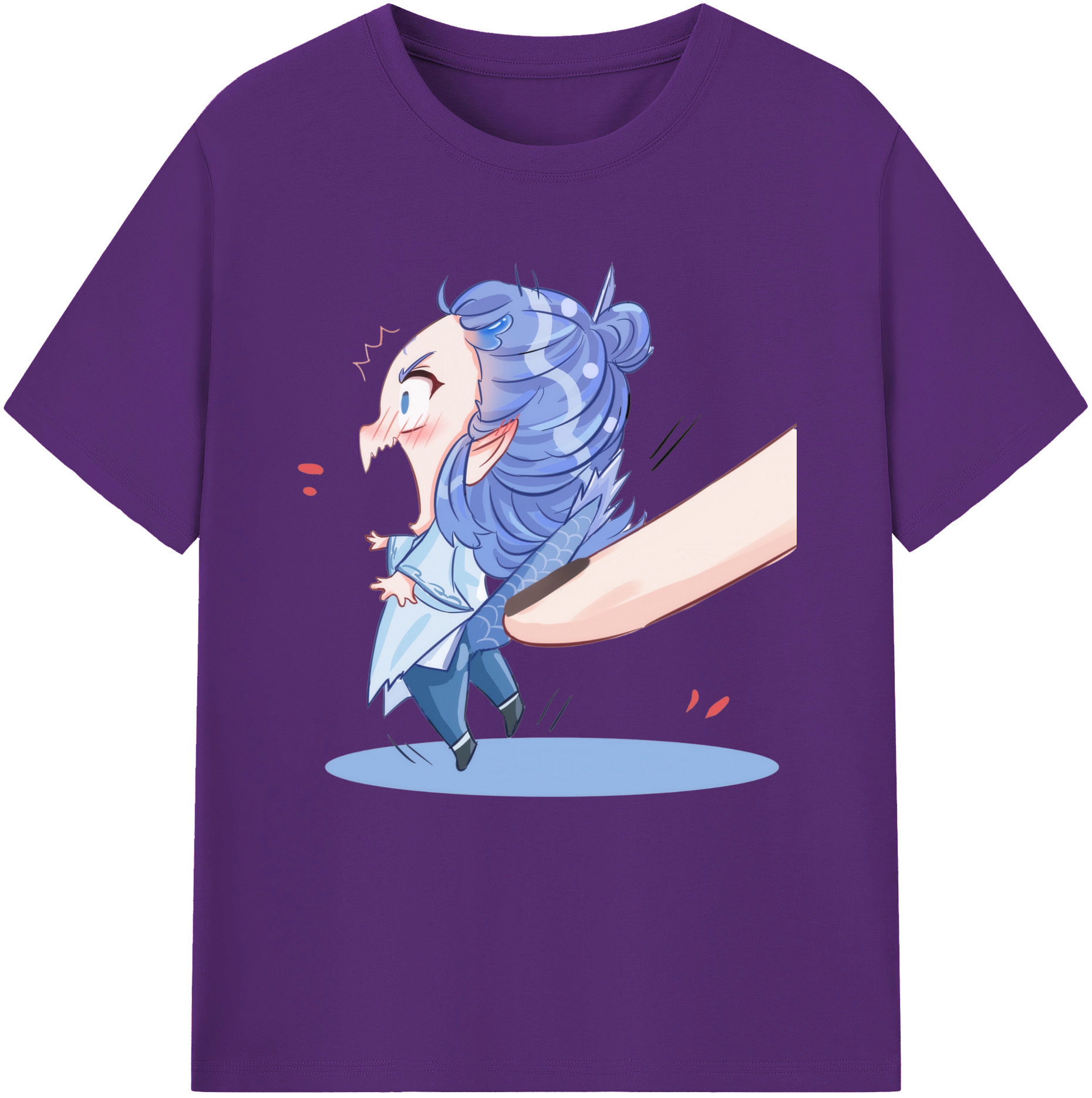 （画像用） Ne Zha 2 ナタ 魔童の大暴れ 綿100％半袖Tシャツ（フロントプリント）