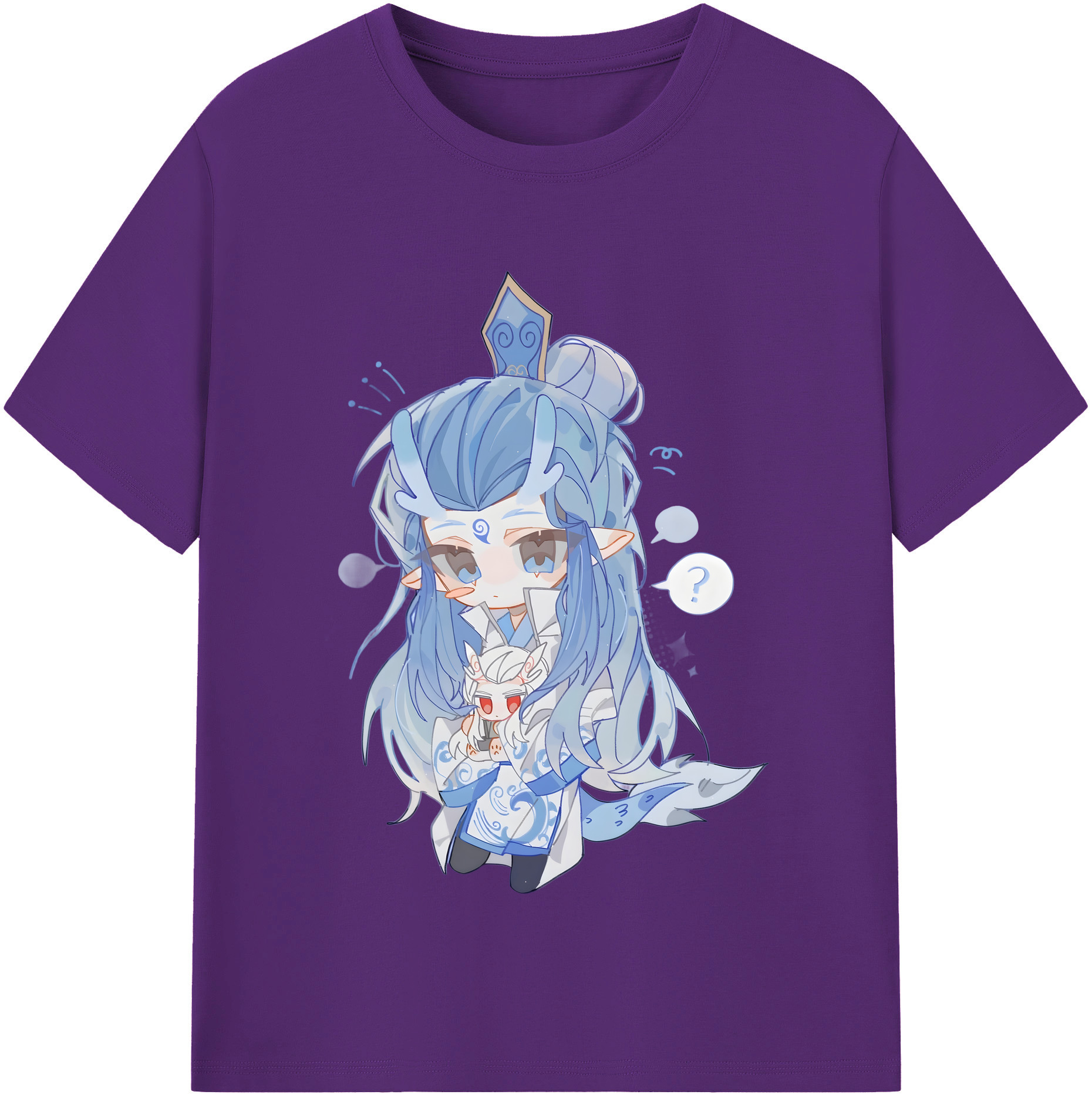 （画像用） Ne Zha 2 ナタ 魔童の大暴れ 綿100％半袖Tシャツ（フロントプリント）