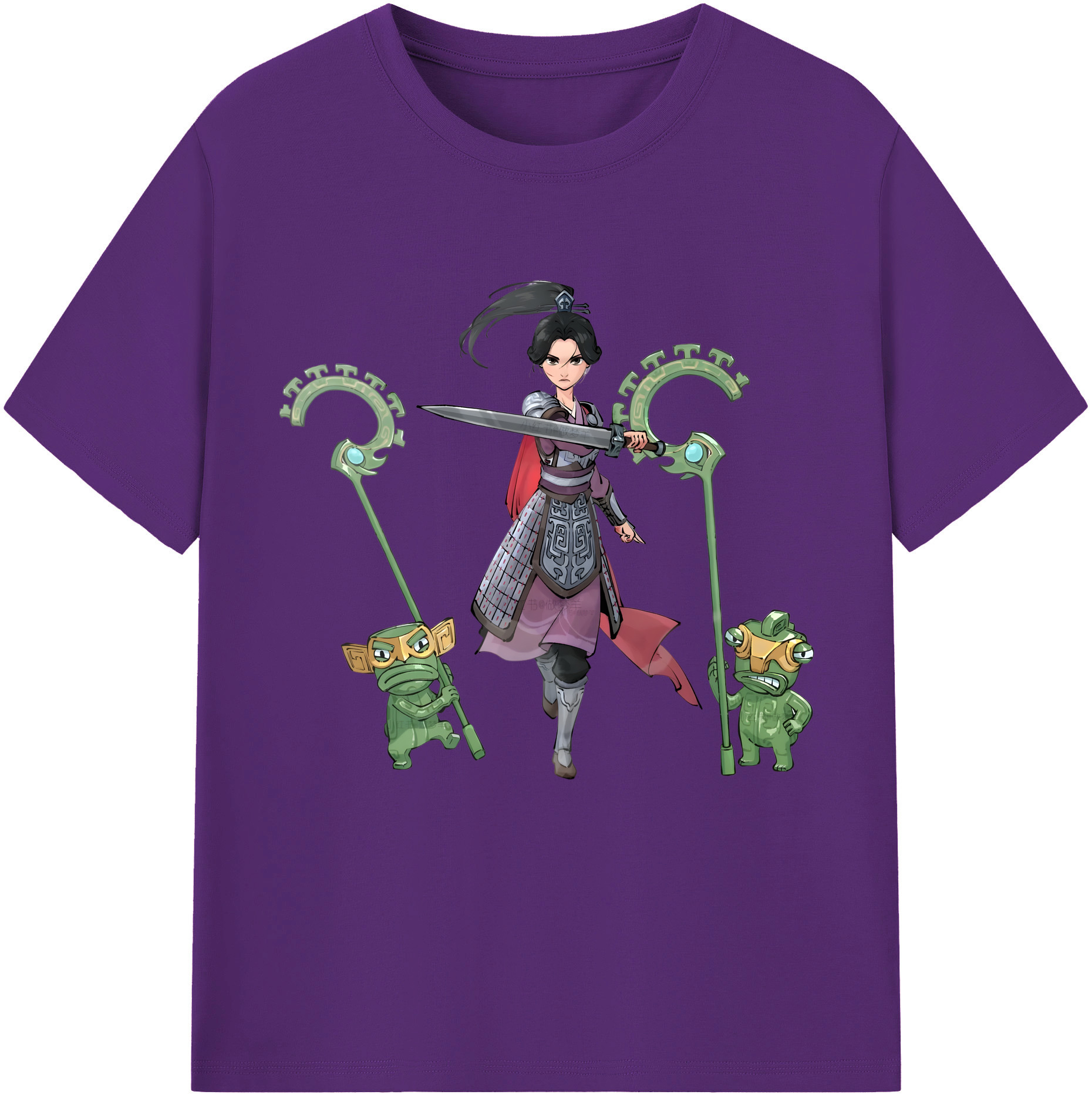 （画像用） Ne Zha 2 ナタ 魔童の大暴れ 綿100％半袖Tシャツ（フロントプリント）