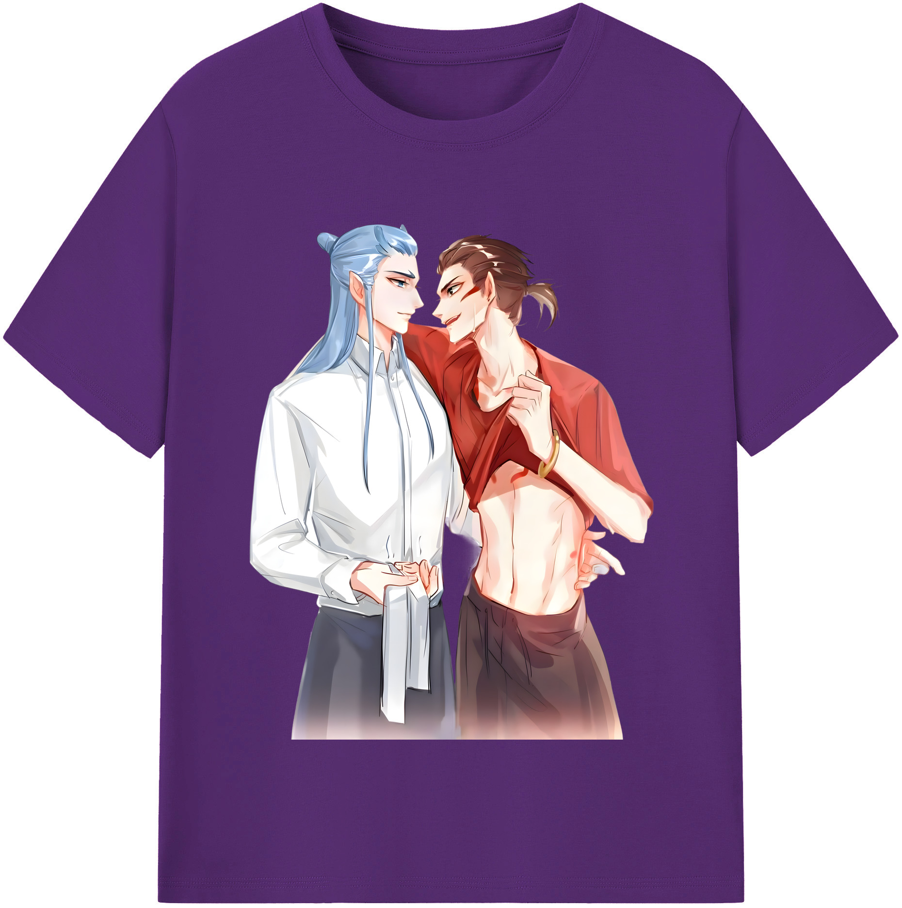 （画像用） Ne Zha 2 ナタ 魔童の大暴れ 綿100％半袖Tシャツ（フロントプリント）