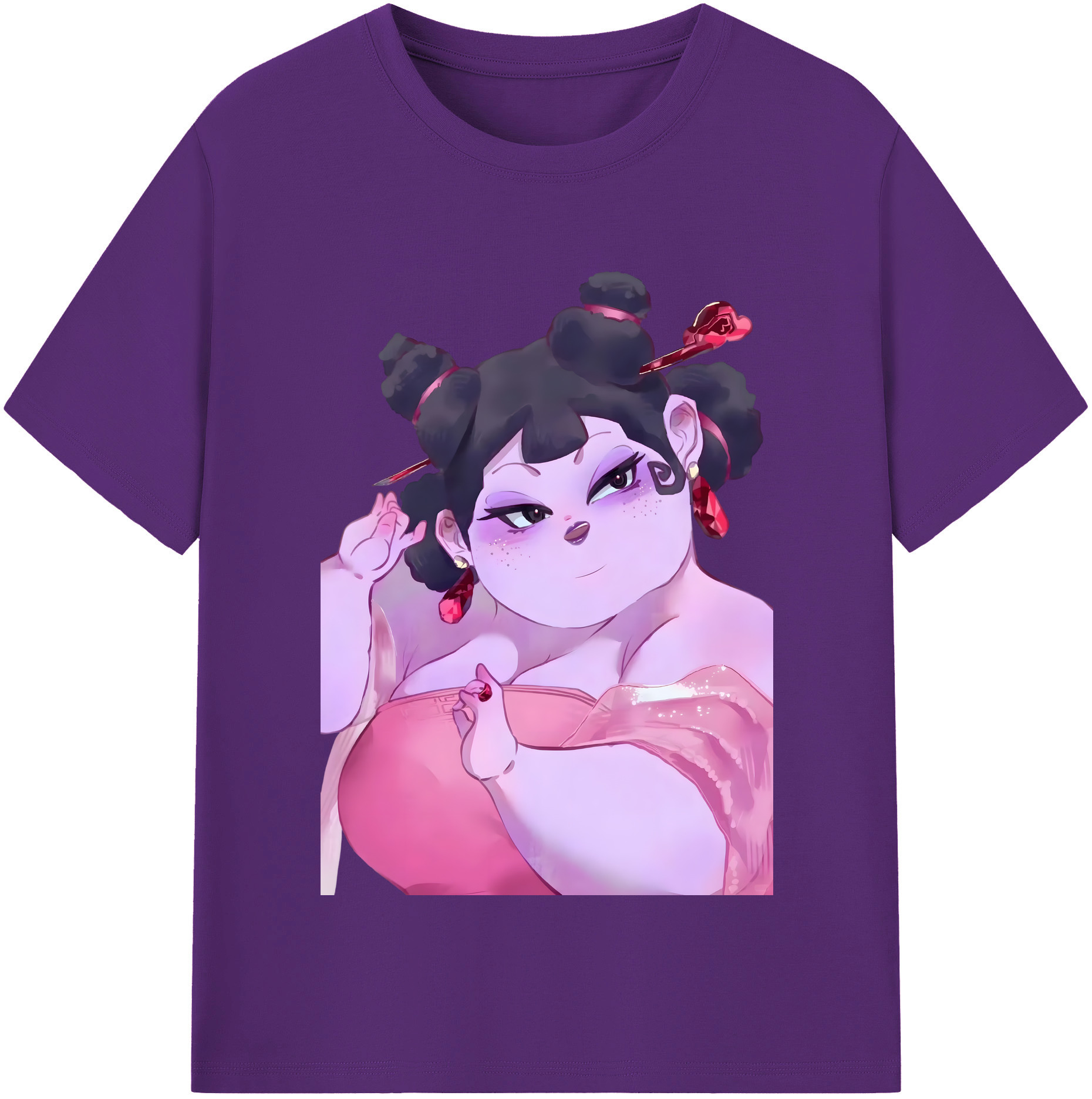 （画像用） Ne Zha 2 ナタ 魔童の大暴れ 綿100％半袖Tシャツ（フロントプリント）
