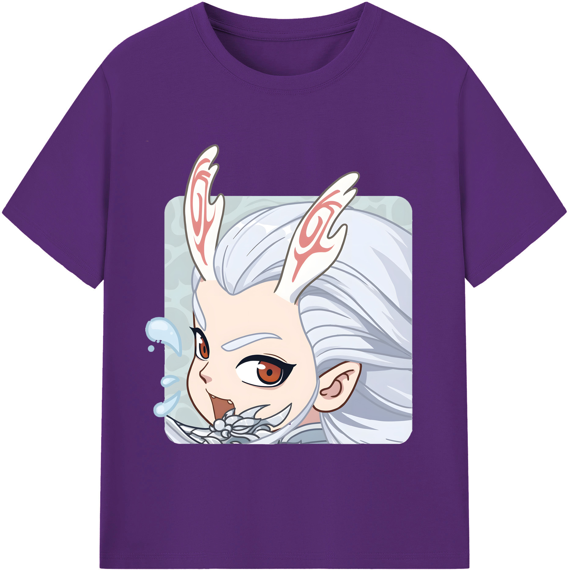 （画像用） Ne Zha 2 ナタ 魔童の大暴れ 綿100％半袖Tシャツ（フロントプリント）