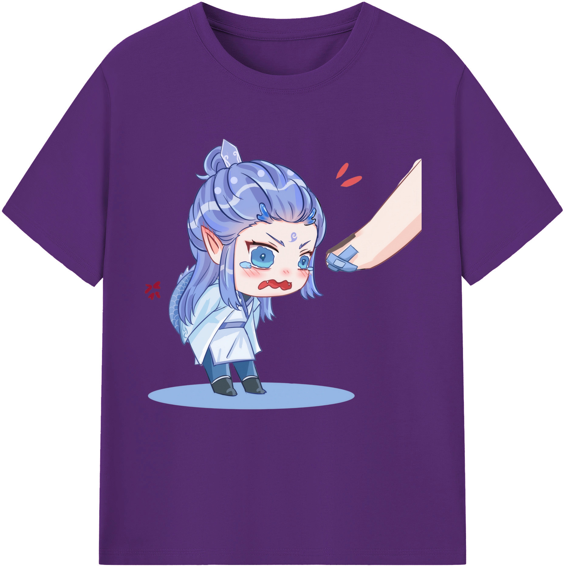 （画像用） Ne Zha 2 ナタ 魔童の大暴れ 綿100％半袖Tシャツ（フロントプリント）