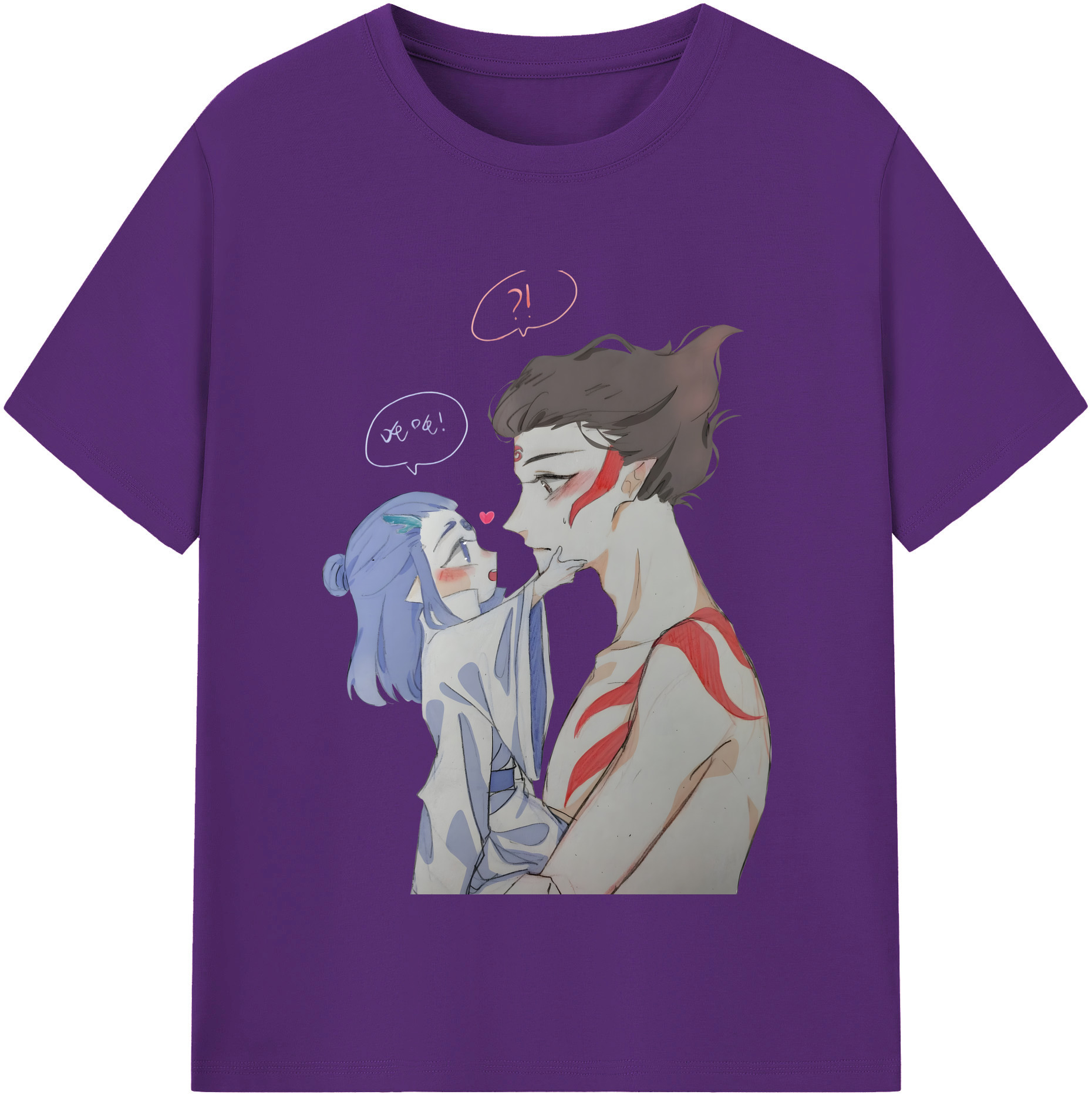 （画像用） Ne Zha 2 ナタ 魔童の大暴れ 綿100％半袖Tシャツ（フロントプリント）
