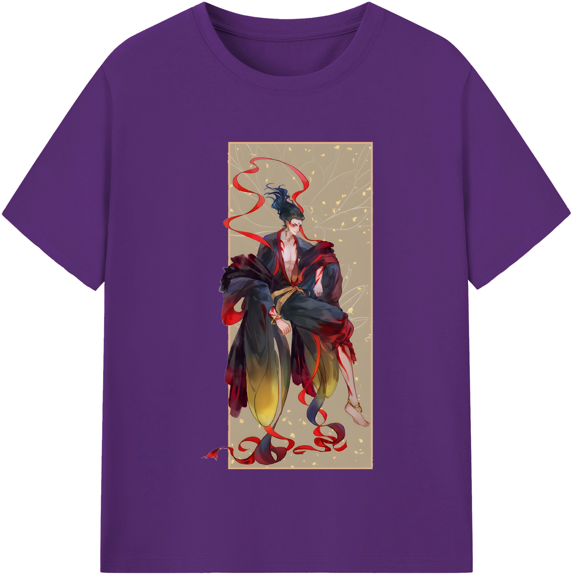 （画像用） Ne Zha 2 ナタ 魔童の大暴れ 綿100％半袖Tシャツ（フロントプリント）