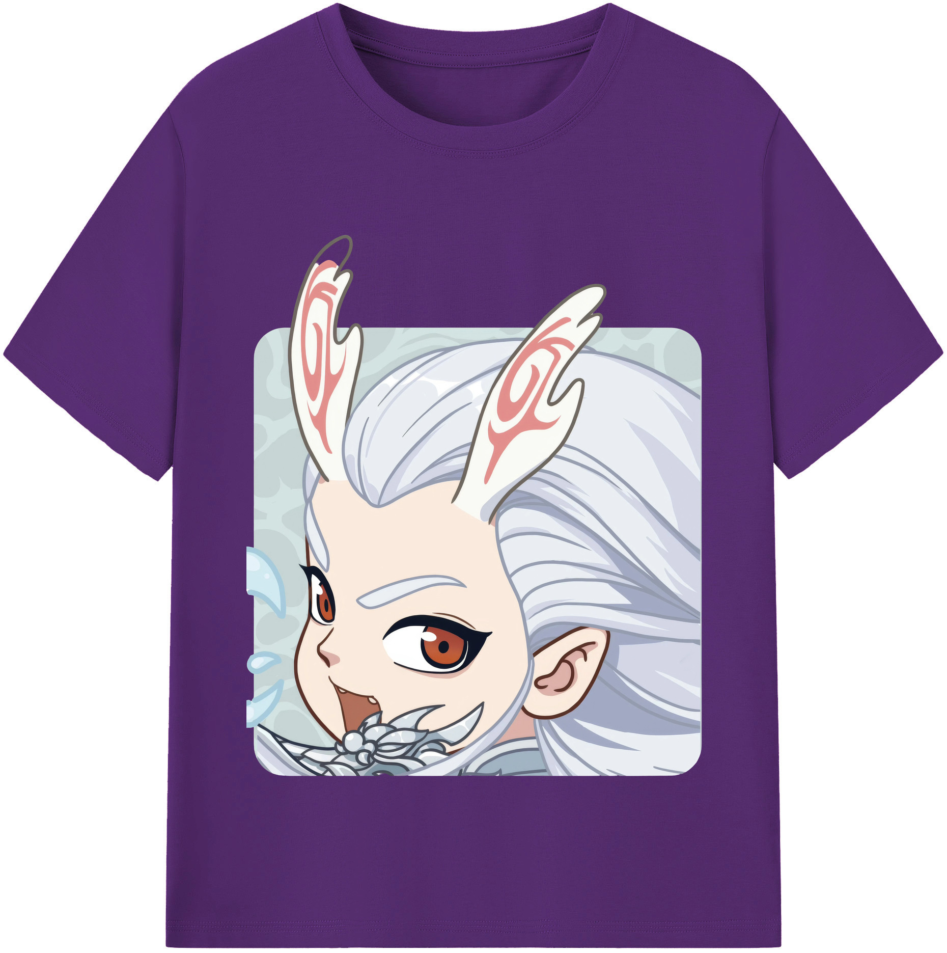 （画像用） Ne Zha 2 ナタ 魔童の大暴れ 綿100％半袖Tシャツ（フロントプリント）