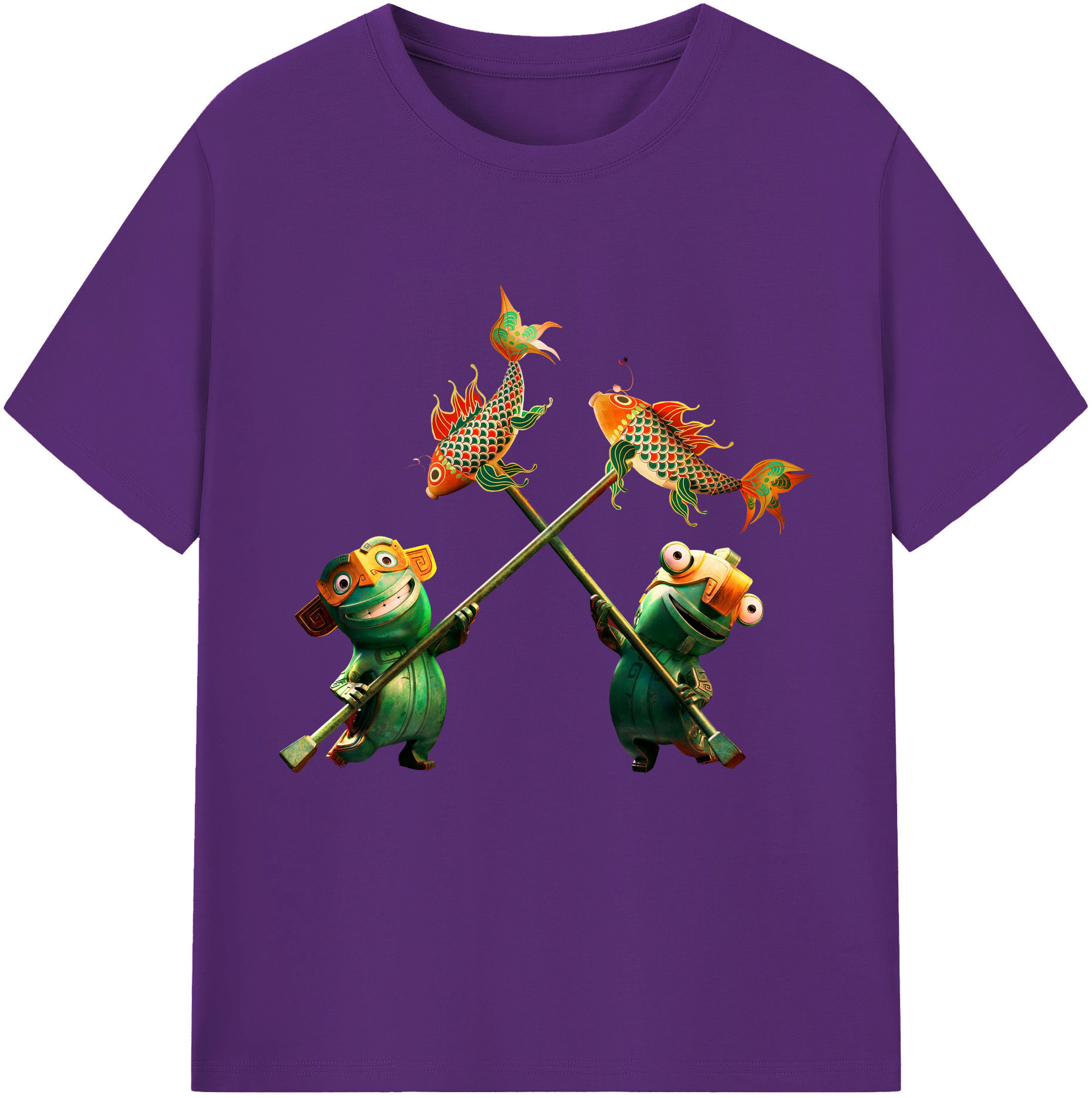 （画像用） Ne Zha 2 ナタ 魔童の大暴れ 綿100％半袖Tシャツ（フロントプリント）