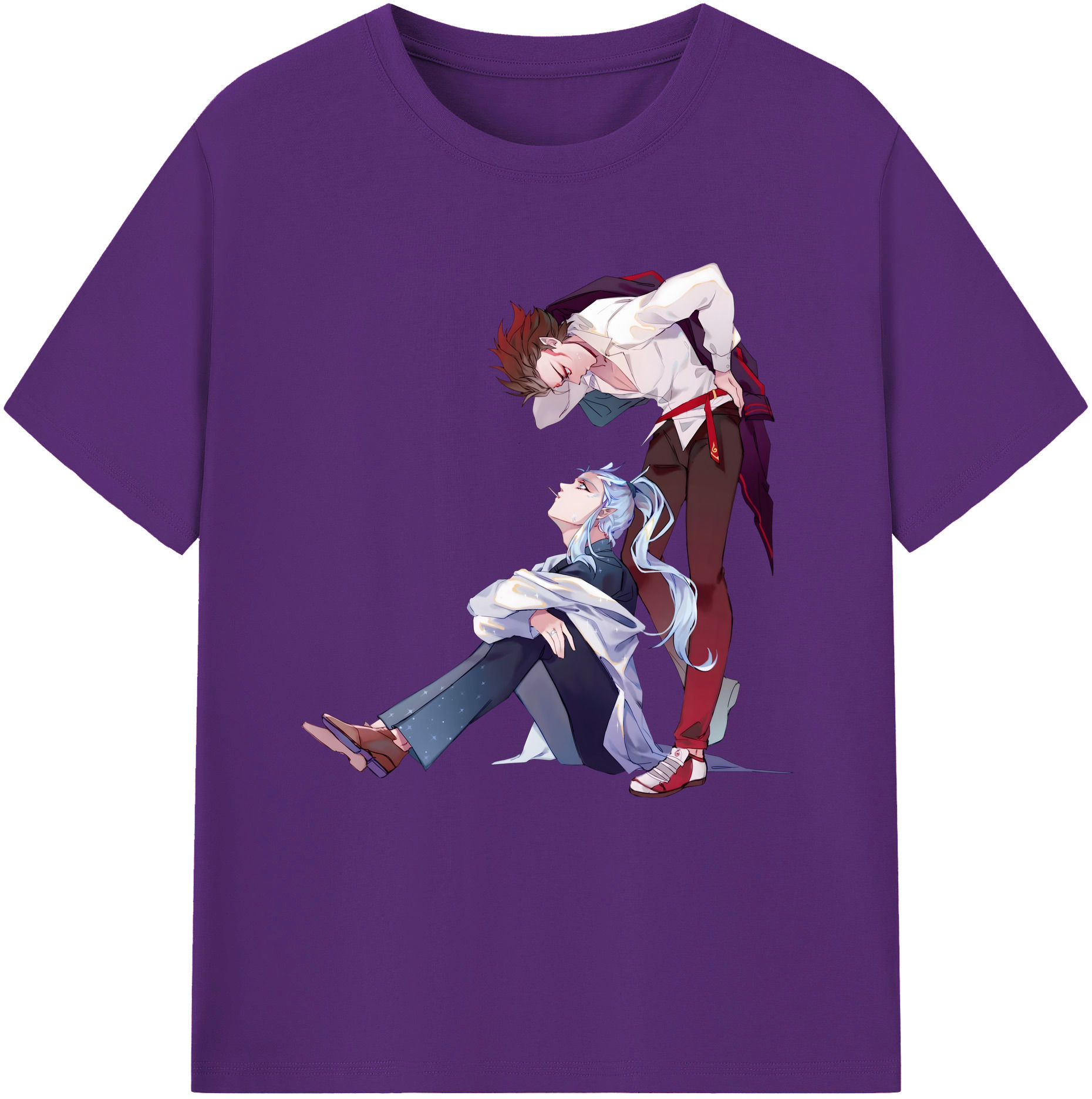 （画像用） Ne Zha 2 ナタ 魔童の大暴れ 綿100％半袖Tシャツ（フロントプリント）