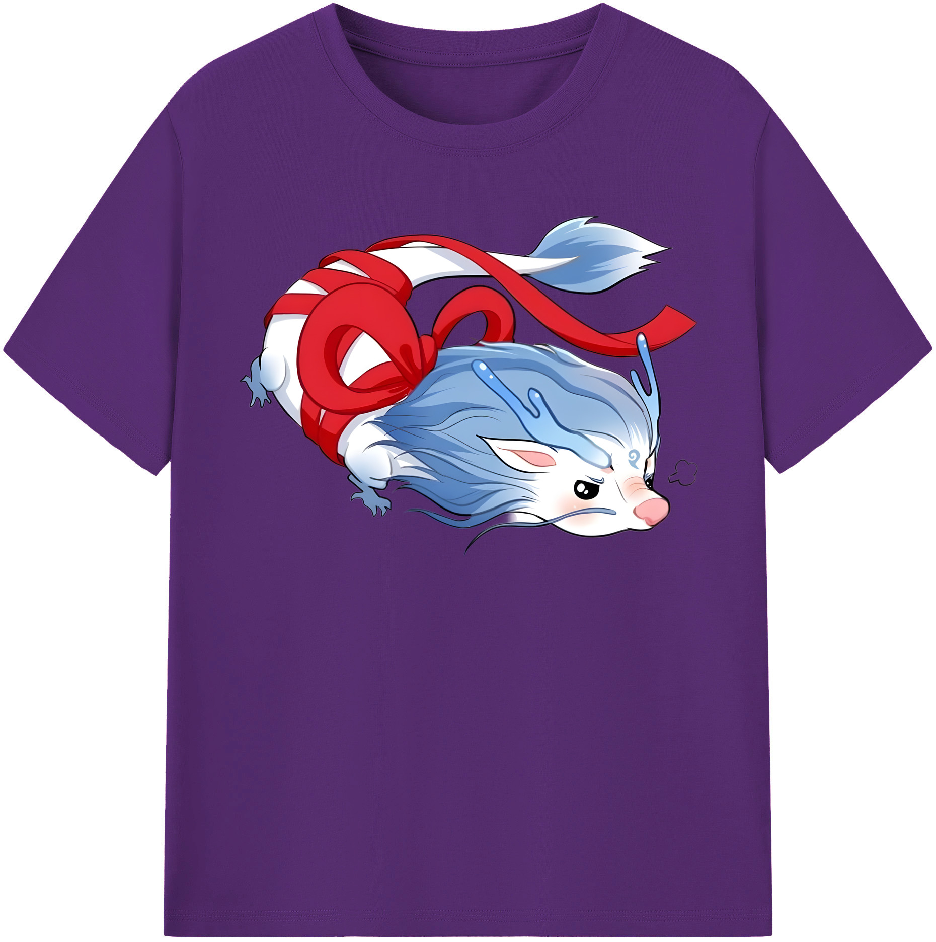 （画像用） Ne Zha 2 ナタ 魔童の大暴れ 綿100％半袖Tシャツ（フロントプリント）