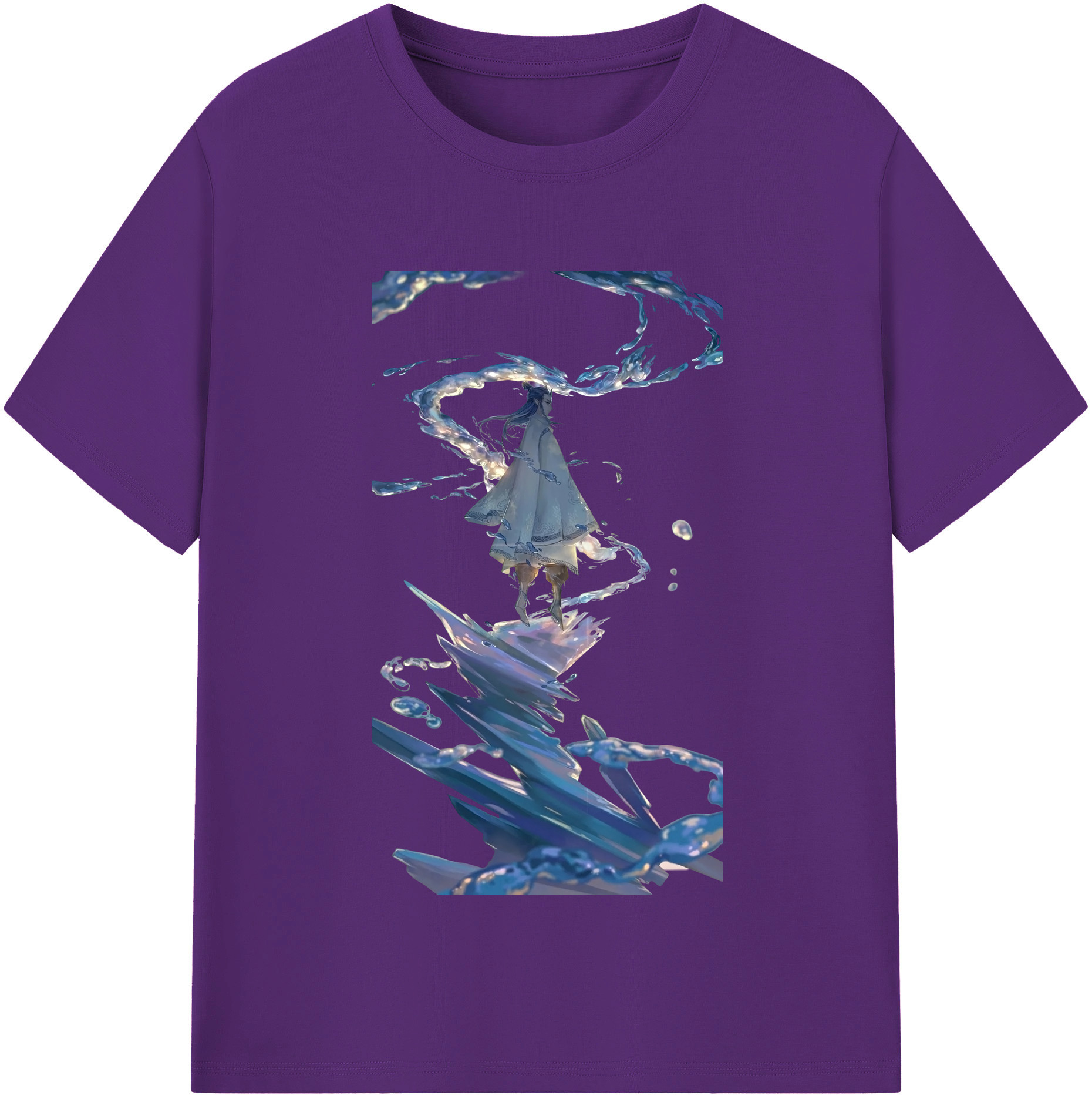 （画像用） Ne Zha 2 ナタ 魔童の大暴れ 綿100％半袖Tシャツ（フロントプリント）