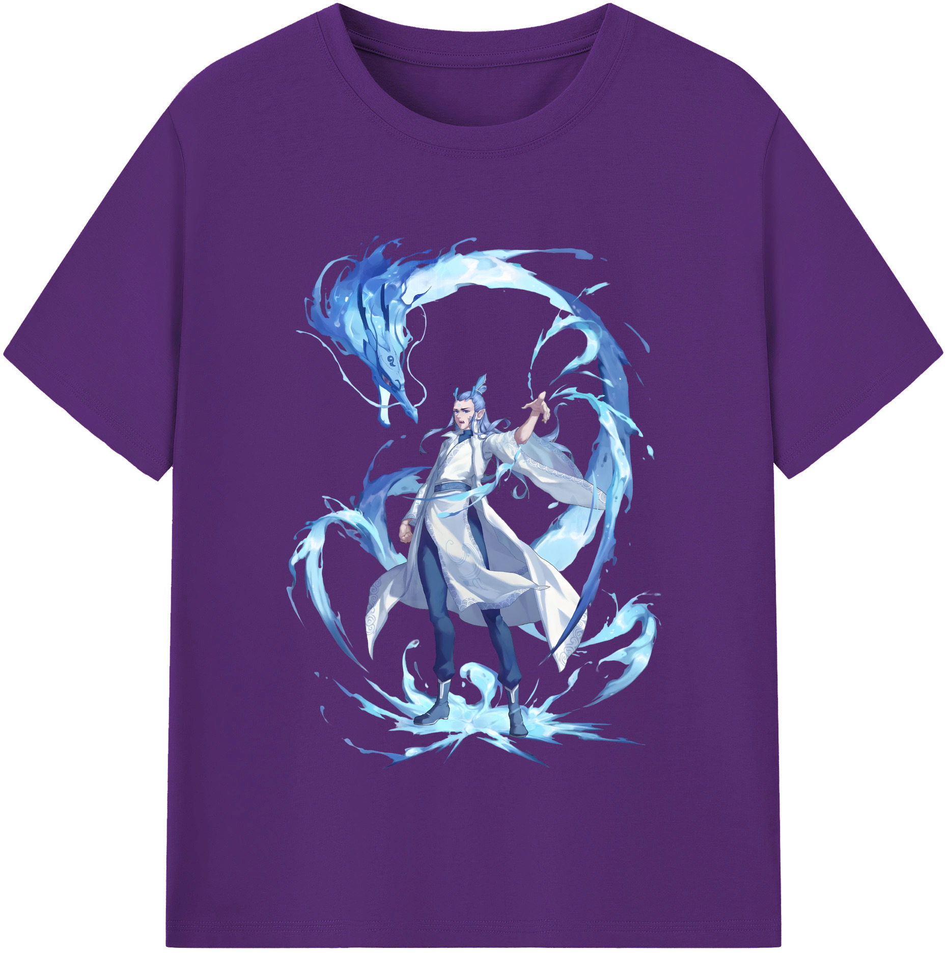 （画像用） Ne Zha 2 ナタ 魔童の大暴れ 綿100％半袖Tシャツ（フロントプリント）