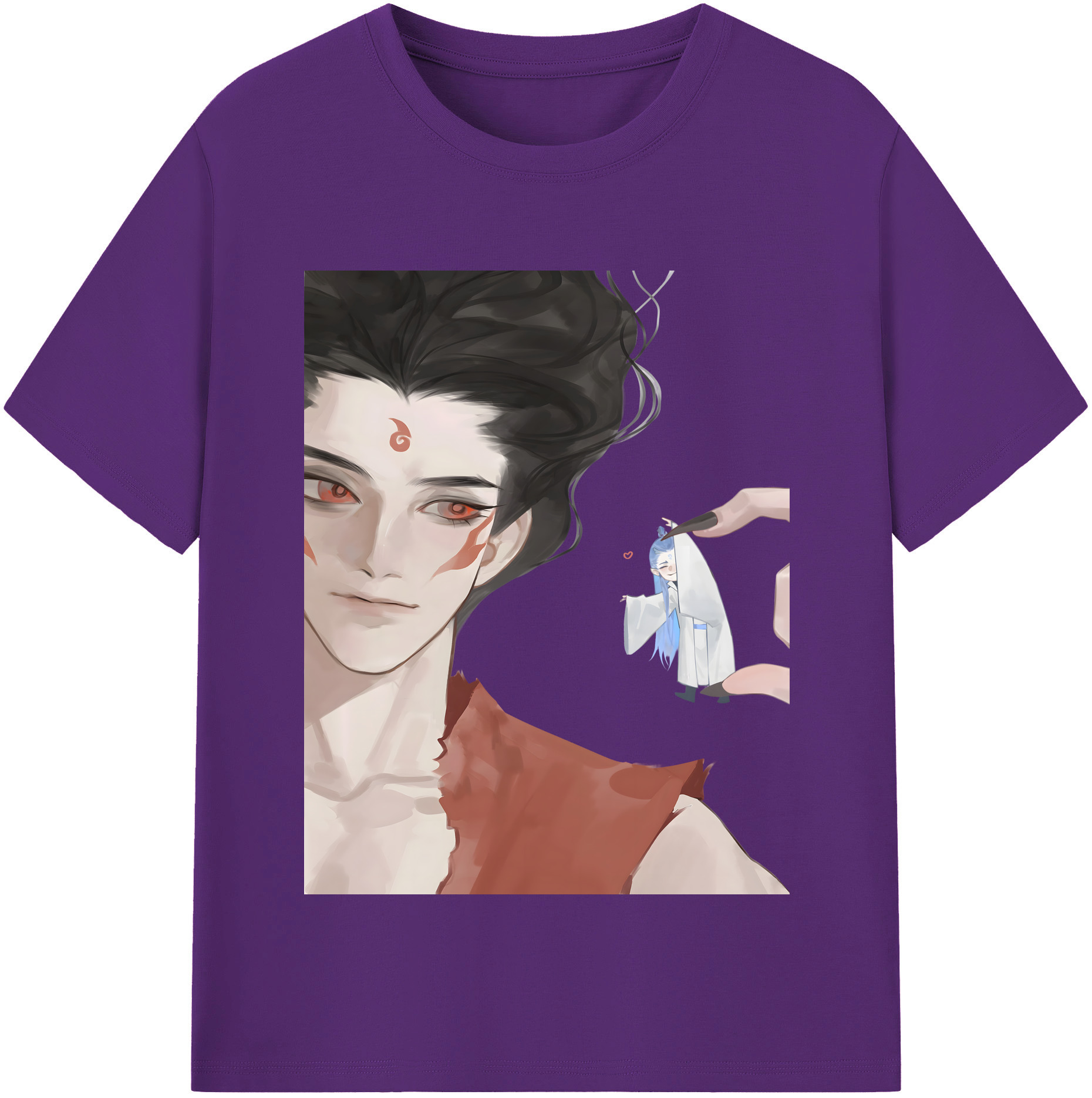 （画像用） Ne Zha 2 ナタ 魔童の大暴れ 綿100％半袖Tシャツ（フロントプリント）
