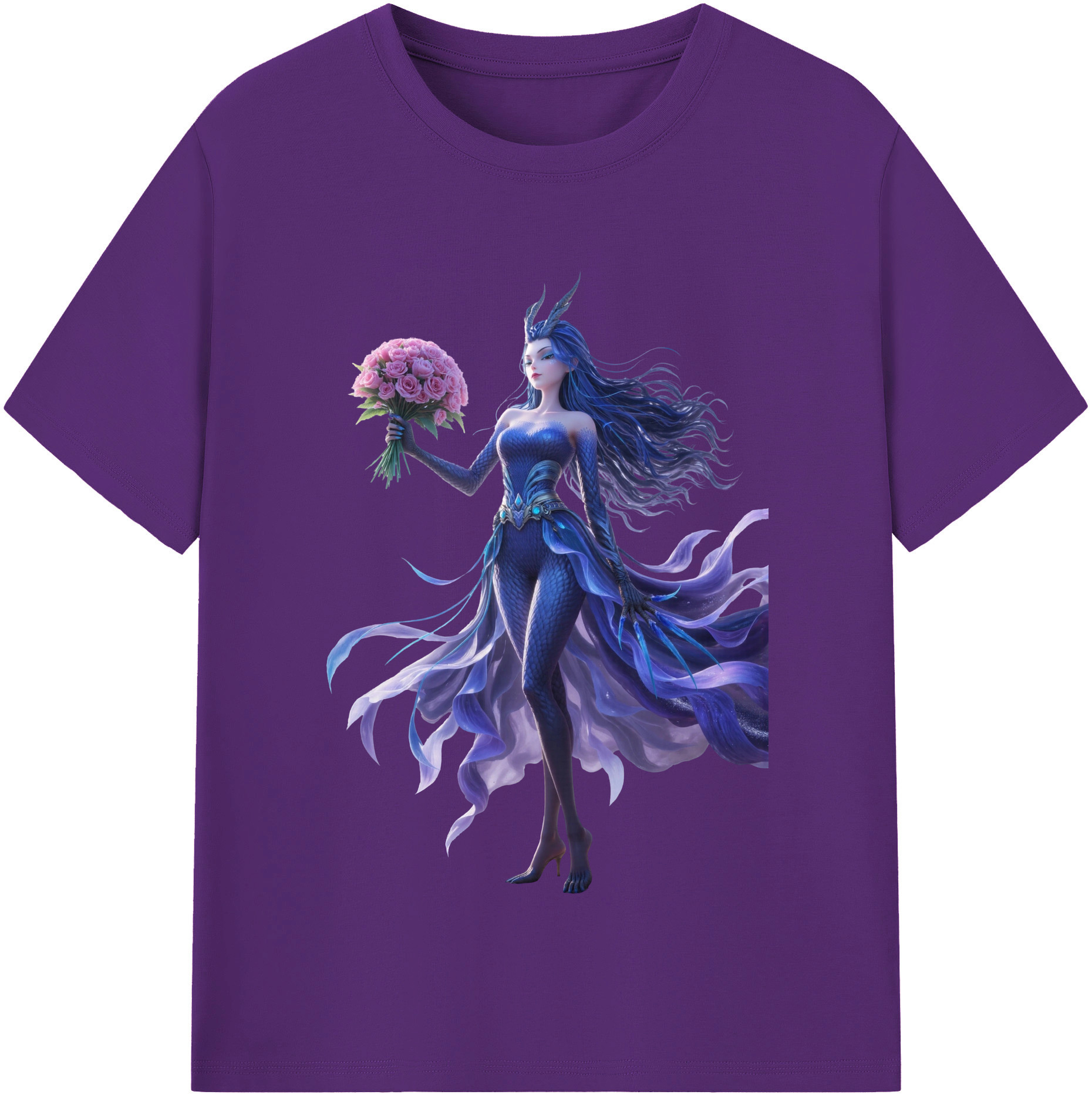 （画像用） Ne Zha 2 ナタ 魔童の大暴れ 綿100％半袖Tシャツ（フロントプリント）