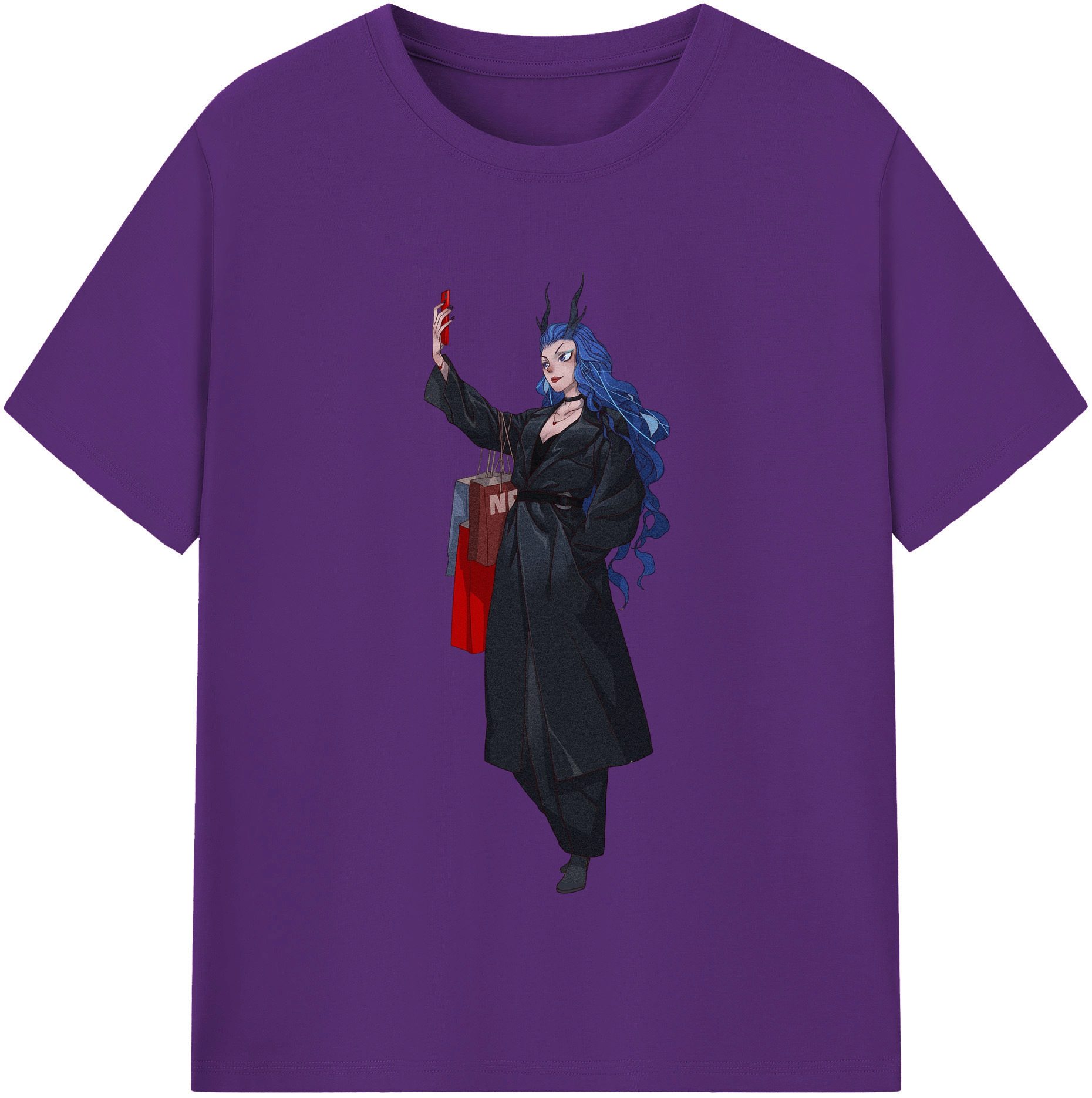 （画像用） Ne Zha 2 ナタ 魔童の大暴れ 綿100％半袖Tシャツ（フロントプリント）