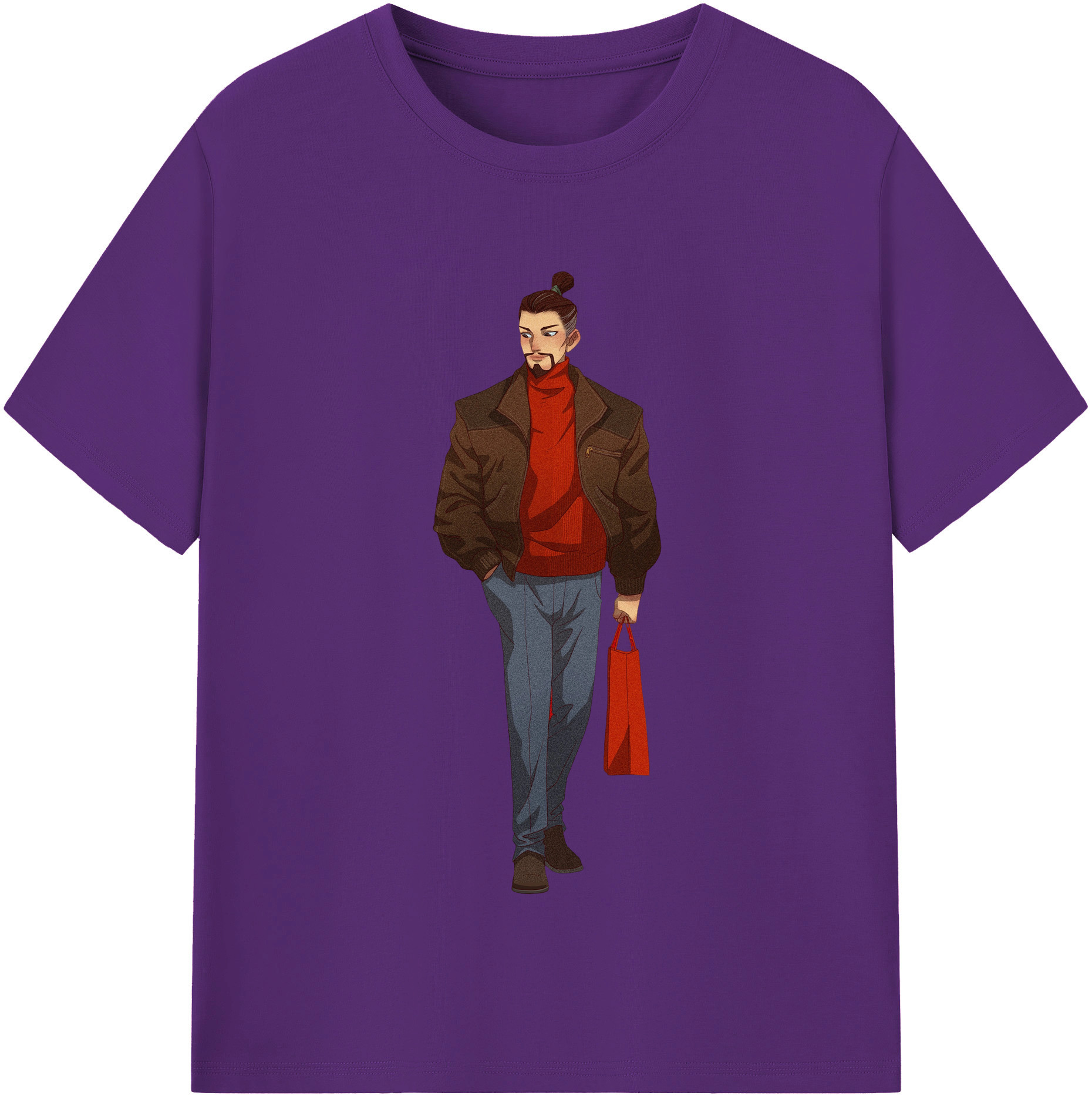 （画像用） Ne Zha 2 ナタ 魔童の大暴れ 綿100％半袖Tシャツ（フロントプリント）