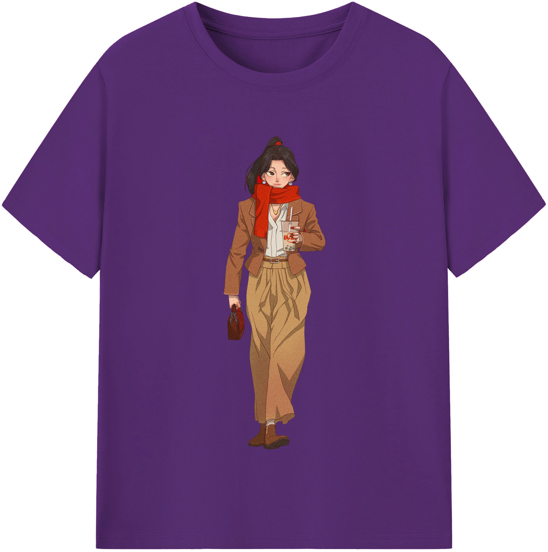 （画像用） Ne Zha 2 ナタ 魔童の大暴れ 綿100％半袖Tシャツ（フロントプリント）