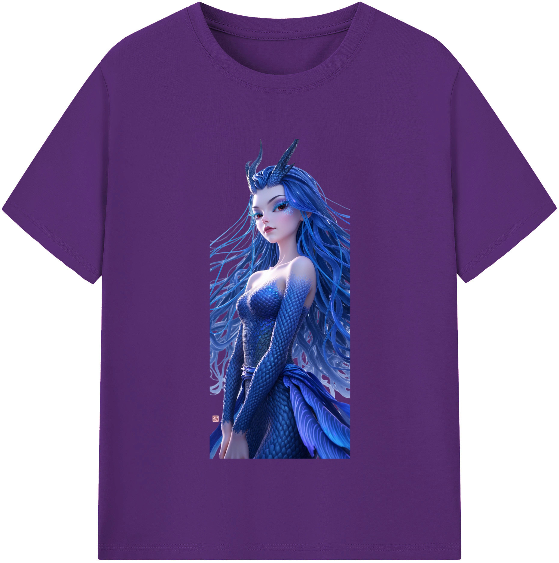 （画像用） Ne Zha 2 ナタ 魔童の大暴れ 綿100％半袖Tシャツ（フロントプリント）