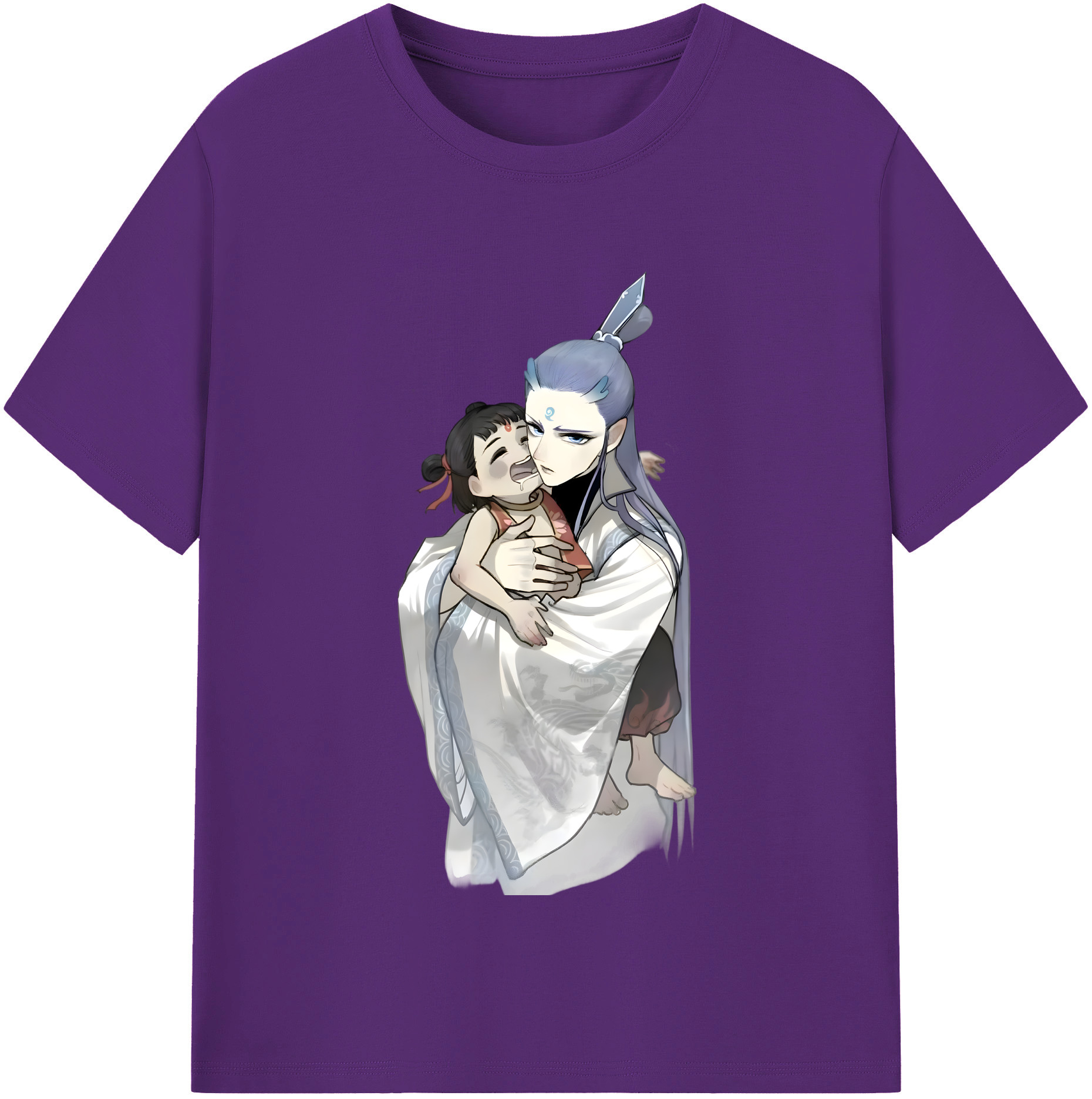 （画像用） Ne Zha 2 ナタ 魔童の大暴れ 綿100％半袖Tシャツ（フロントプリント）