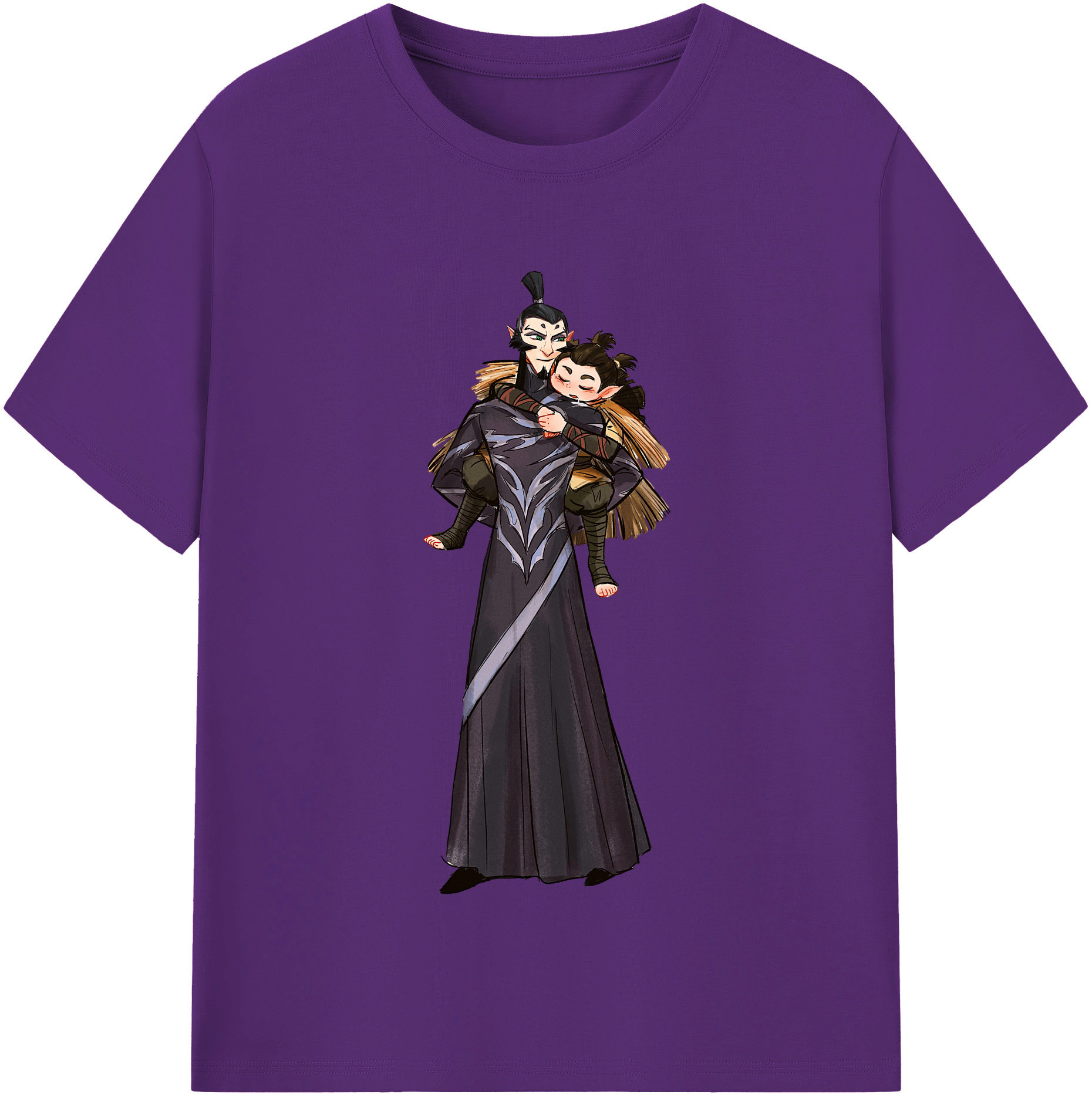 （画像用） Ne Zha 2 ナタ 魔童の大暴れ 綿100％半袖Tシャツ（フロントプリント）