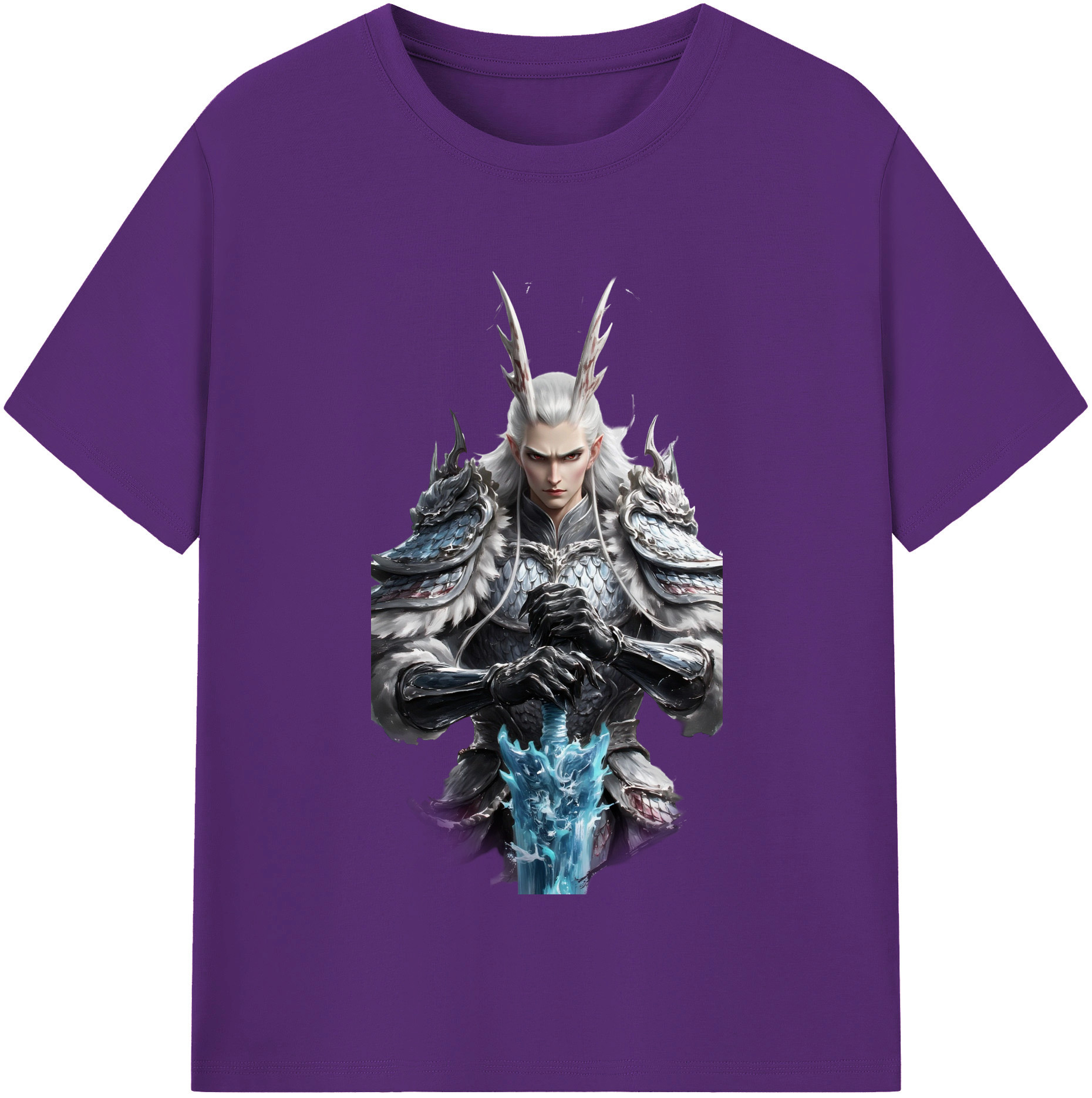 （画像用） Ne Zha 2 ナタ 魔童の大暴れ 綿100％半袖Tシャツ（フロントプリント）