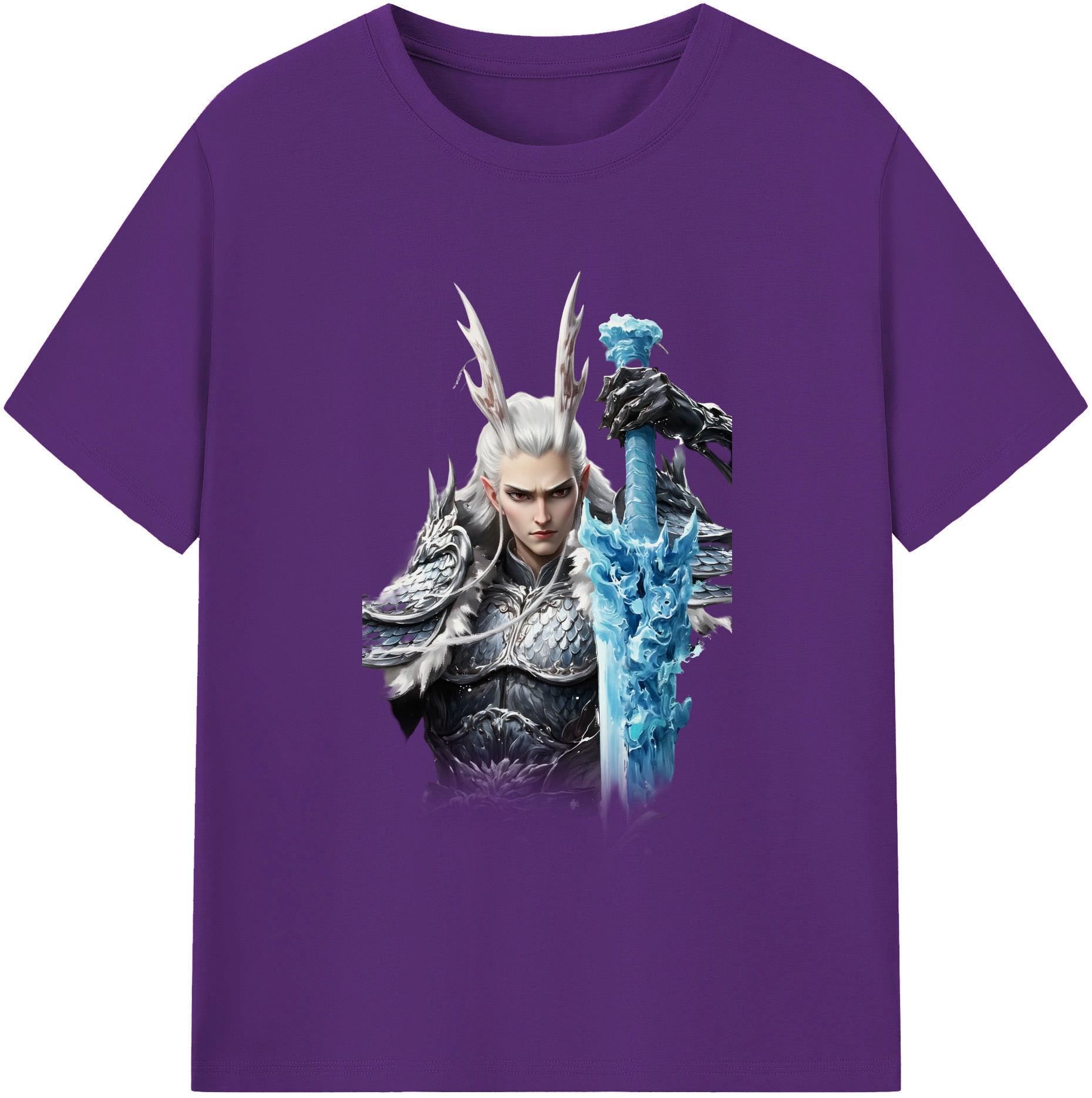 （画像用） Ne Zha 2 ナタ 魔童の大暴れ 綿100％半袖Tシャツ（フロントプリント）