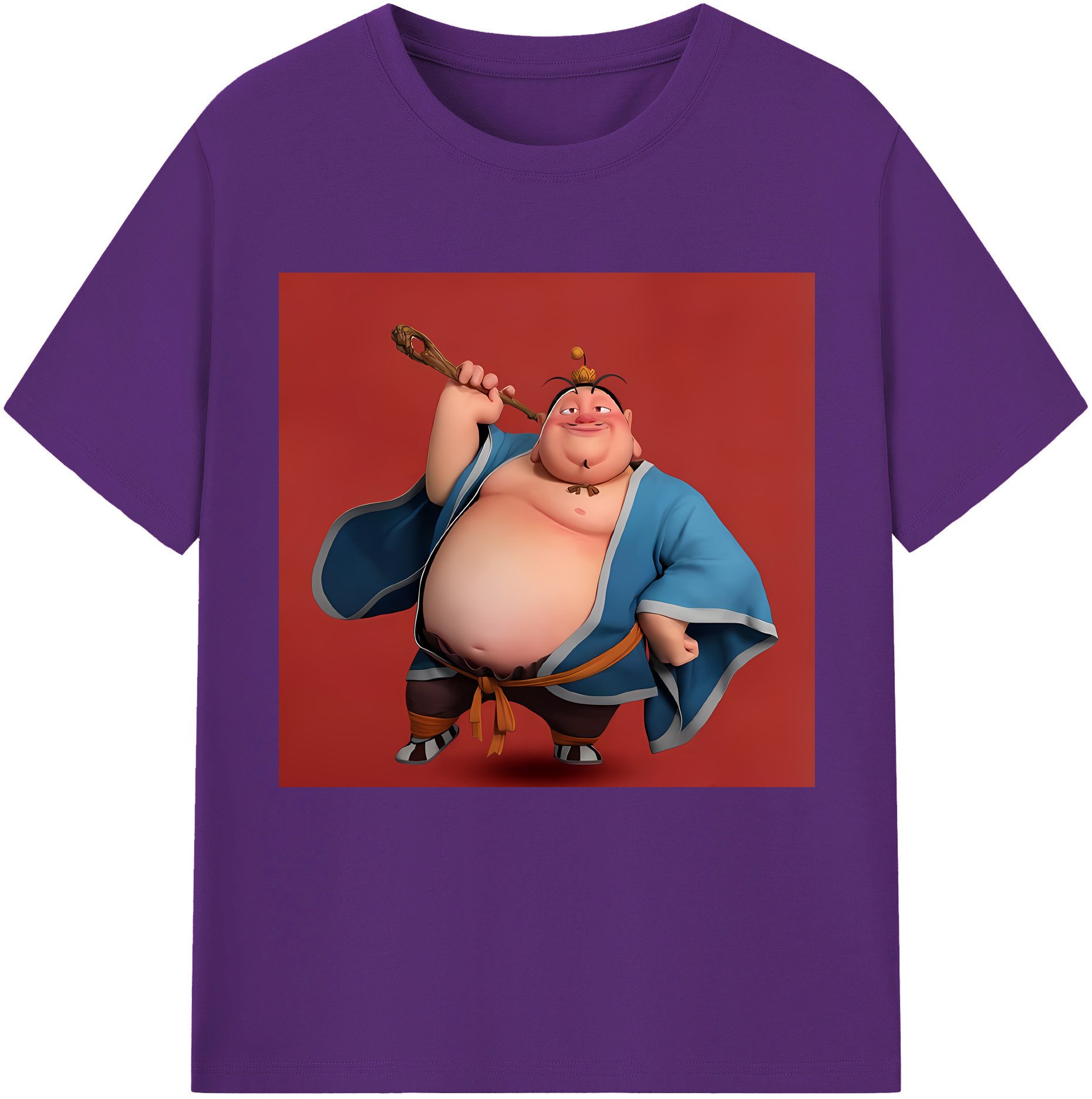 （画像用） Ne Zha 2 ナタ 魔童の大暴れ 綿100％半袖Tシャツ（フロントプリント）